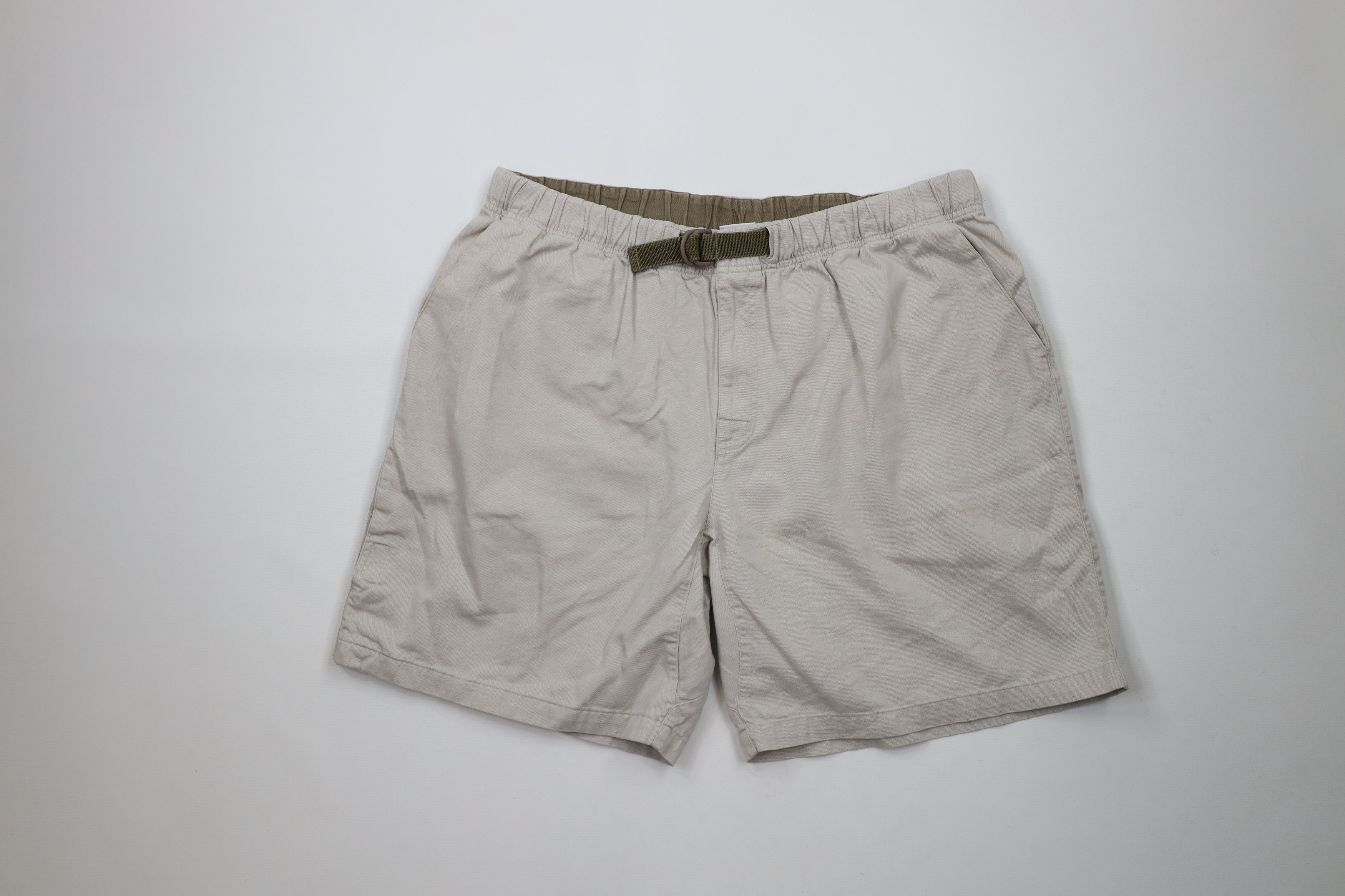 Columbia × Vintage Vintage 90s Columbia Belted Above Knee Shorts Beige Cotton Size US 36 / EU 52 - 1 Thumbnail