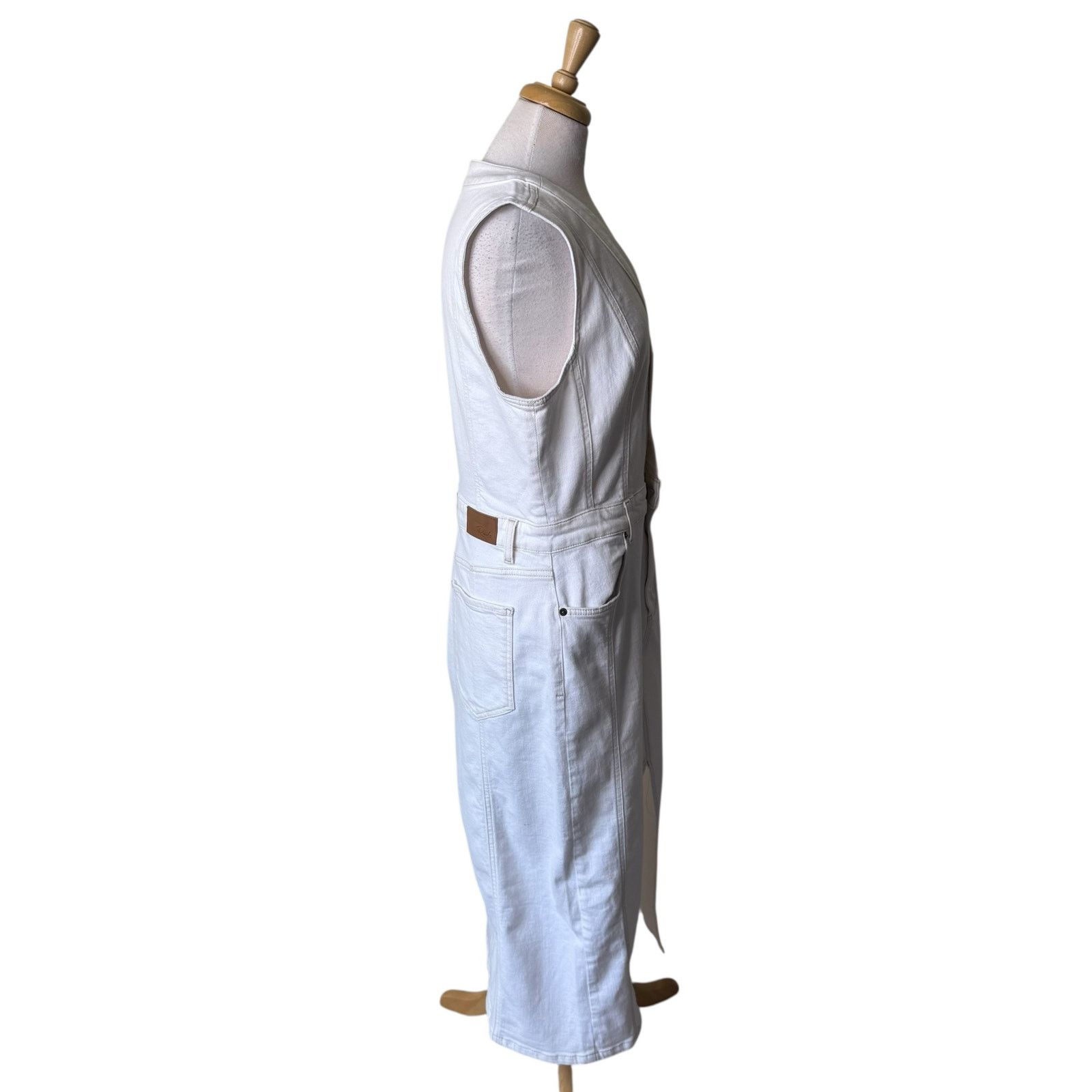 Rails RAILS Westwood Sleeveless Denim Dress Ecru Large NWT Size L / US 10 / IT 46 - 6 Thumbnail