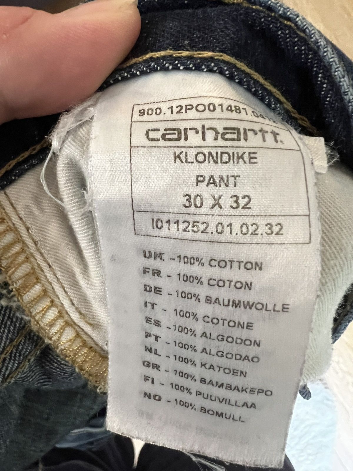Carhartt × Vintage Carhartt Straight Fit Raw Jeans - 30 x 32 Size US 30 / EU 46 - 5 Thumbnail