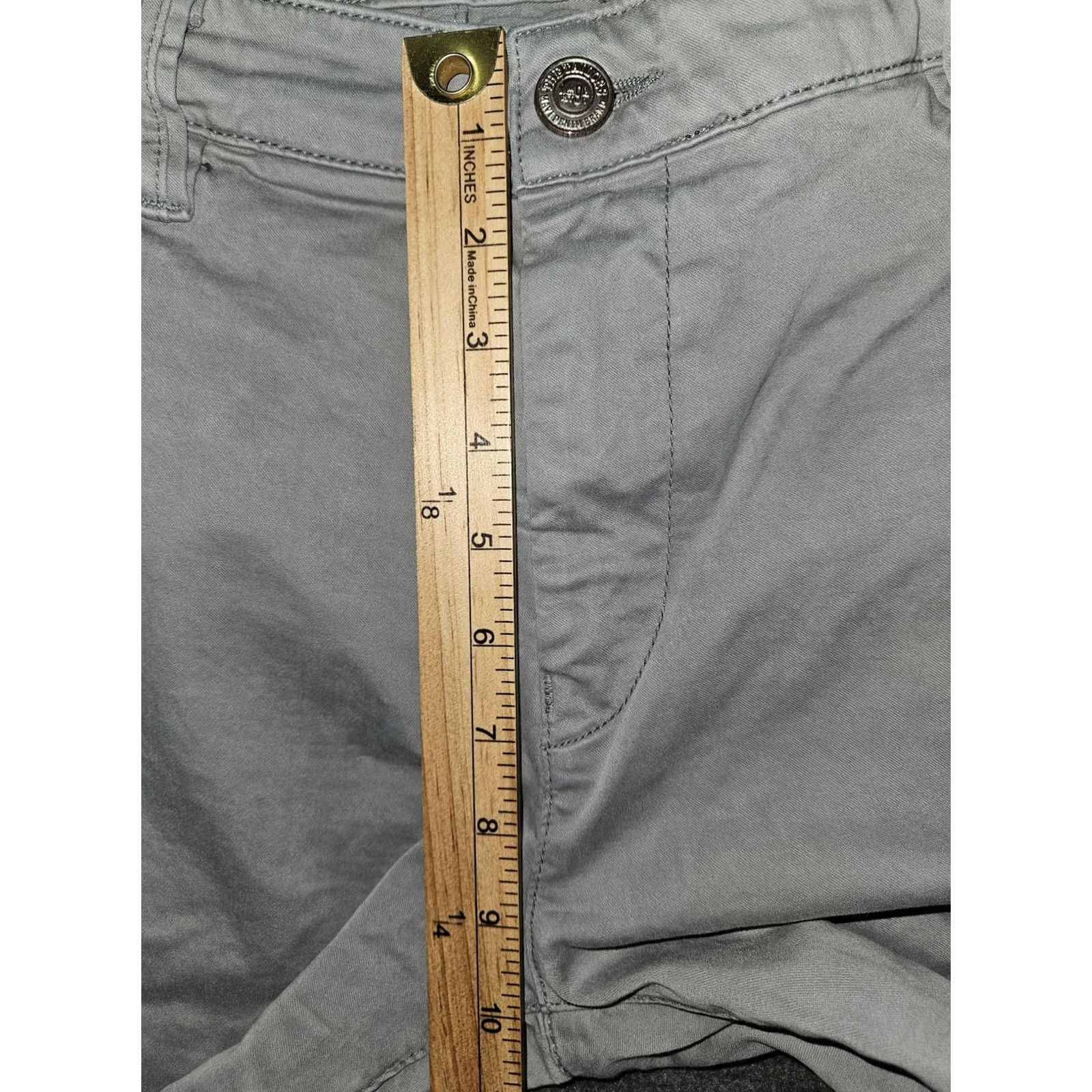 Mavi Mavi Mens Gray Chino Pants Slim Fit Tapered Cotton 36x3 Pockets Flat Front Zip Fly Button Size US 36 / EU 52 - 3 Thumbnail