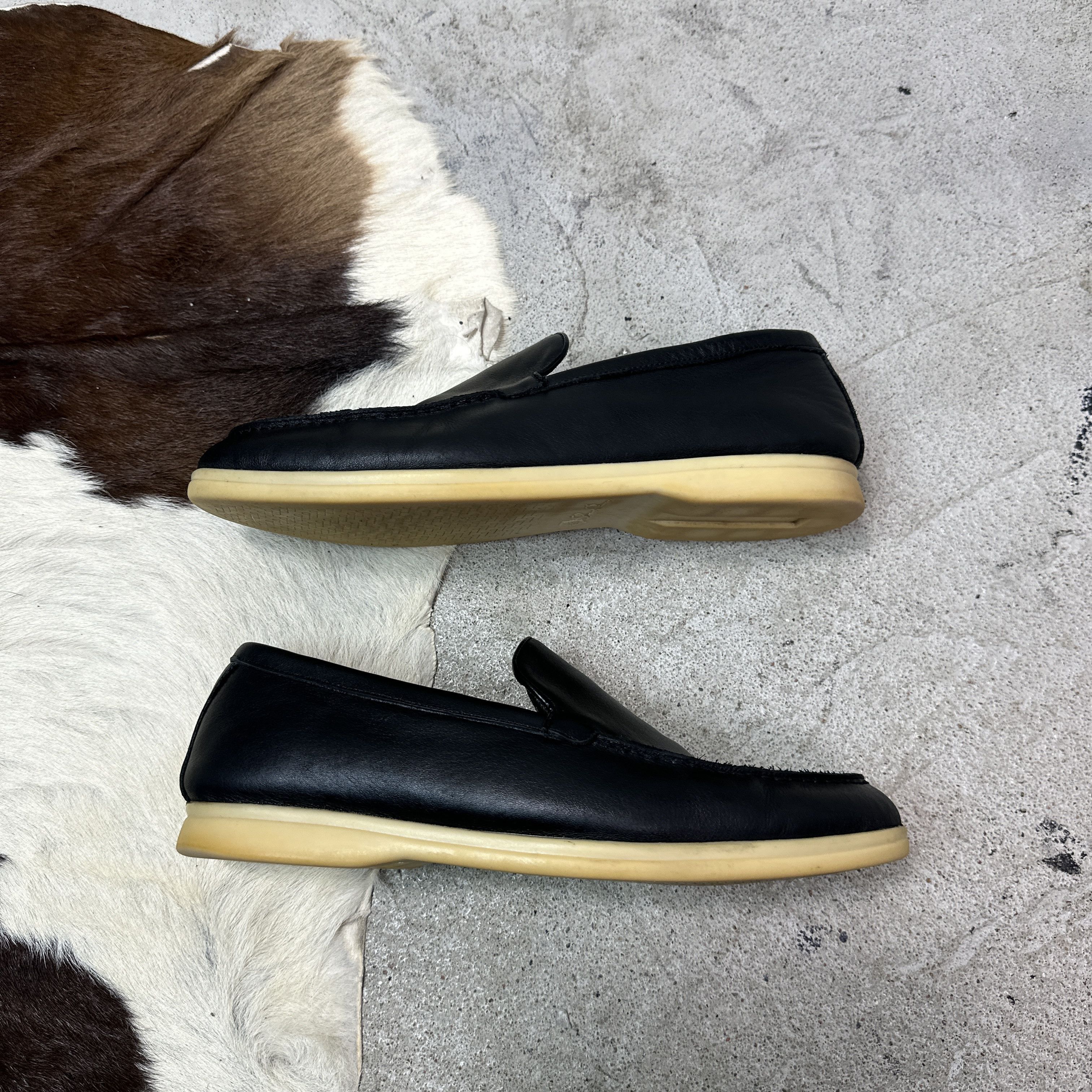 Vintage Vintage Leather Biker Loro Piana Walk Loafers Y2K Size US 9 / EU 42 - 4 Thumbnail