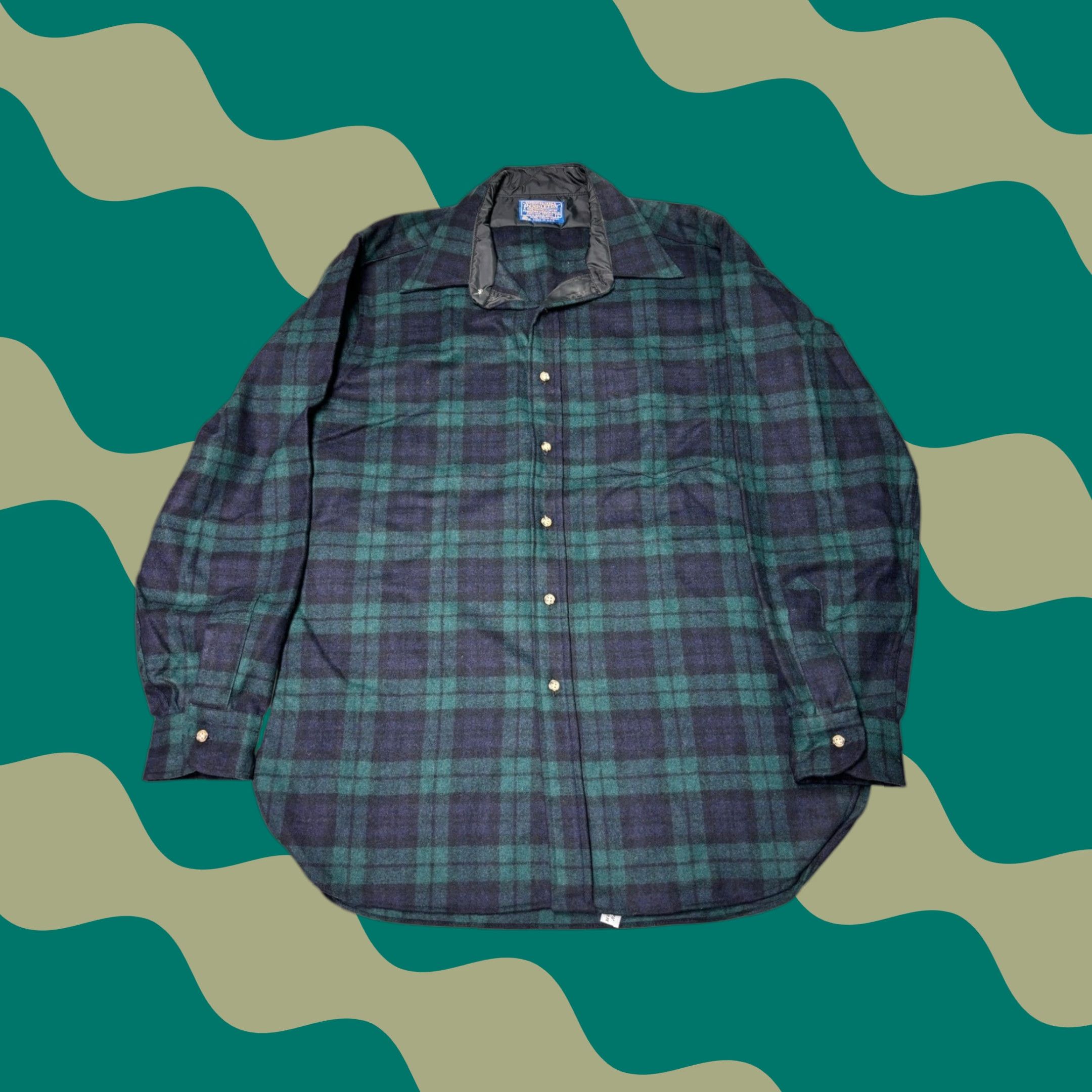 Pendleton VINTAGE Pendleton Wool Shirt Mens Large Button Plaid Flannel Green Black Size US L / EU 52-54 / 3 - 1 Thumbnail