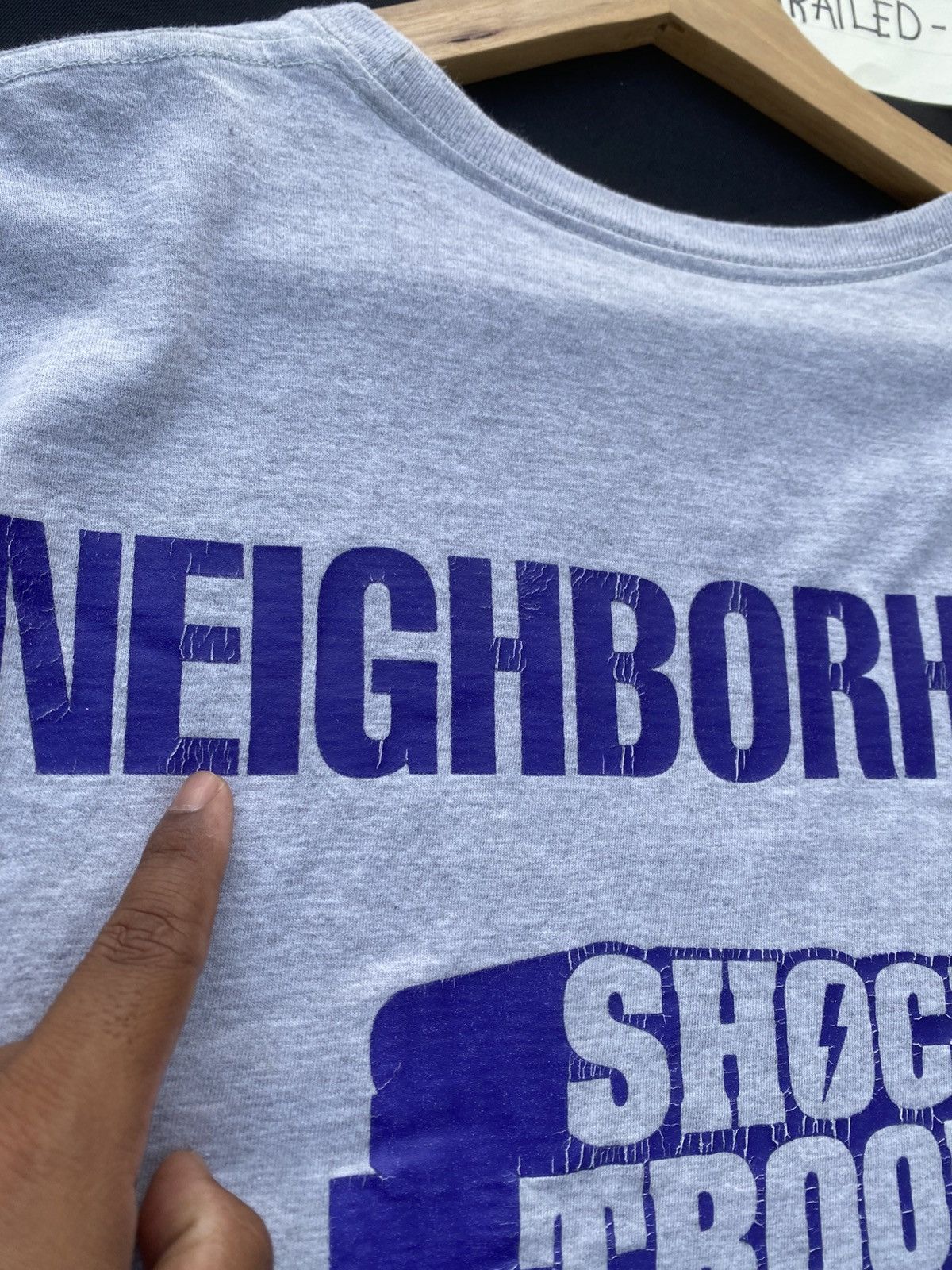 Neighborhood Rare Neighborhood Familia Japanese Brand Grey Tshirt Size US L / EU 52-54 / 3 - 25 Thumbnail