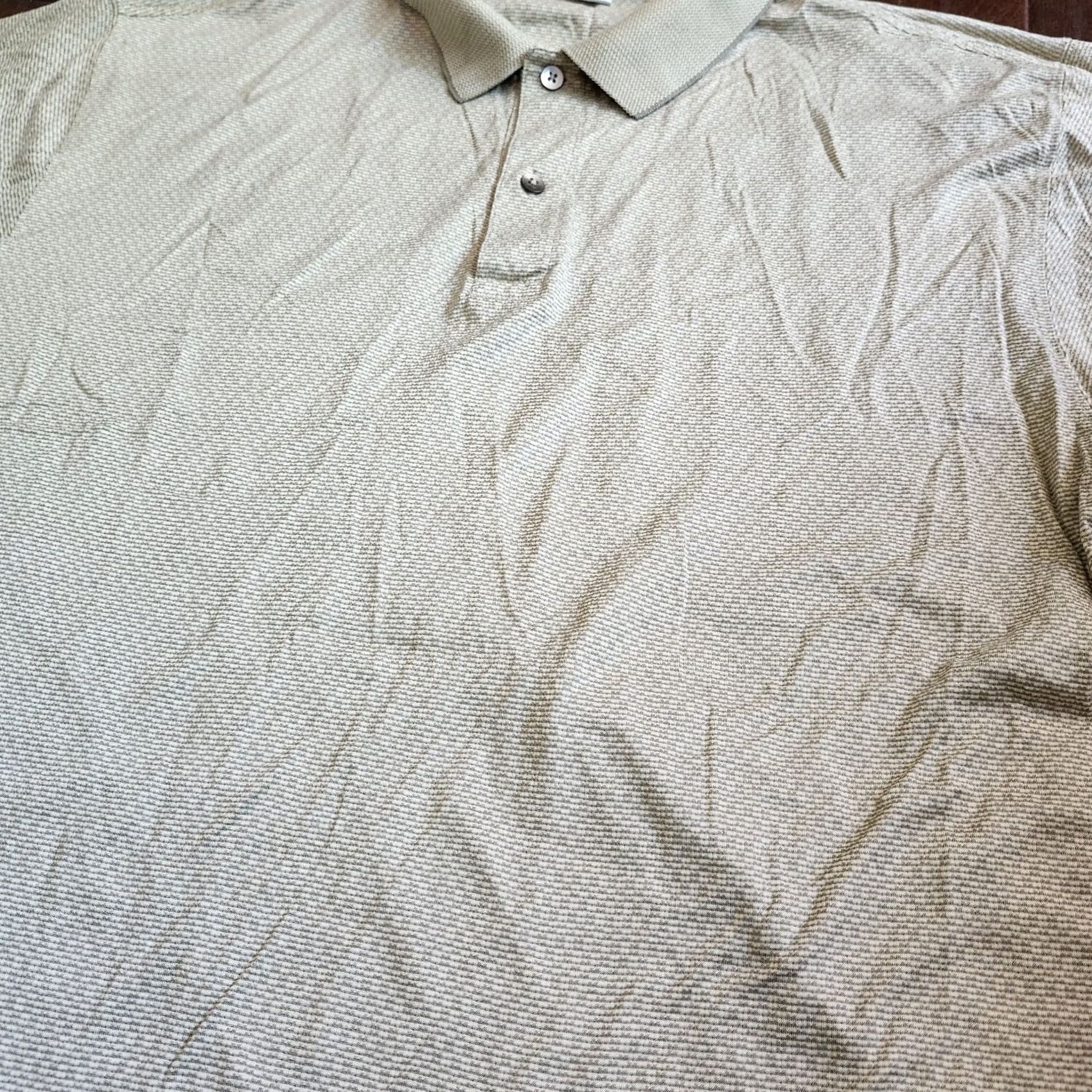 Geoffrey Beene Geoffrey Beene Polo Shirt Short Sleeve - Men - L - Gray - 100% Cotton - Solid - Button Collar - Casual, Travel, Business - Regular Fit Size US L / EU 52-54 / 3 - 5 Thumbnail