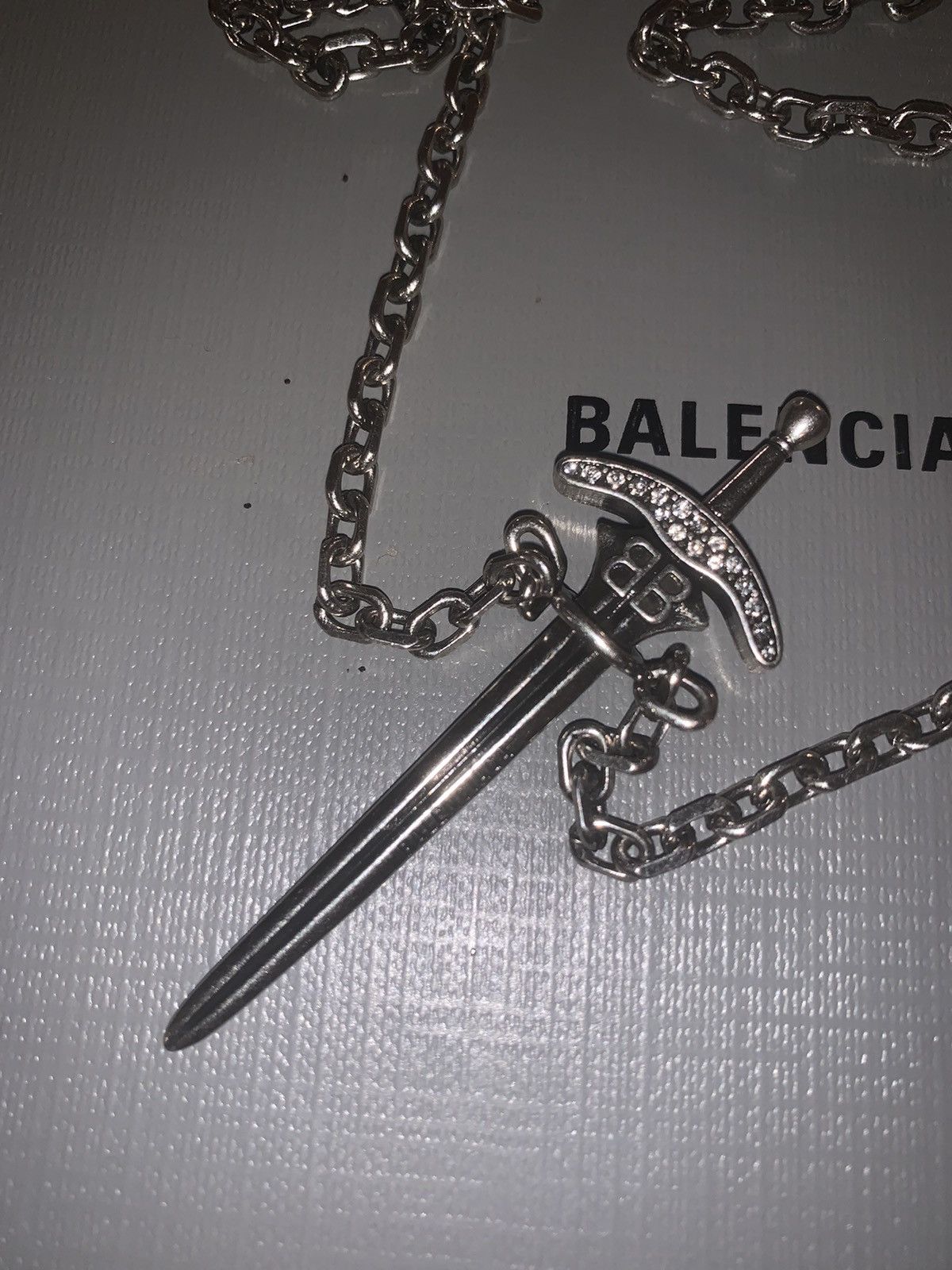 国内即発+BALENCIAGA＋Goth Sword ネックレス BALENCIAGA] GOTH SWORDネックレス
