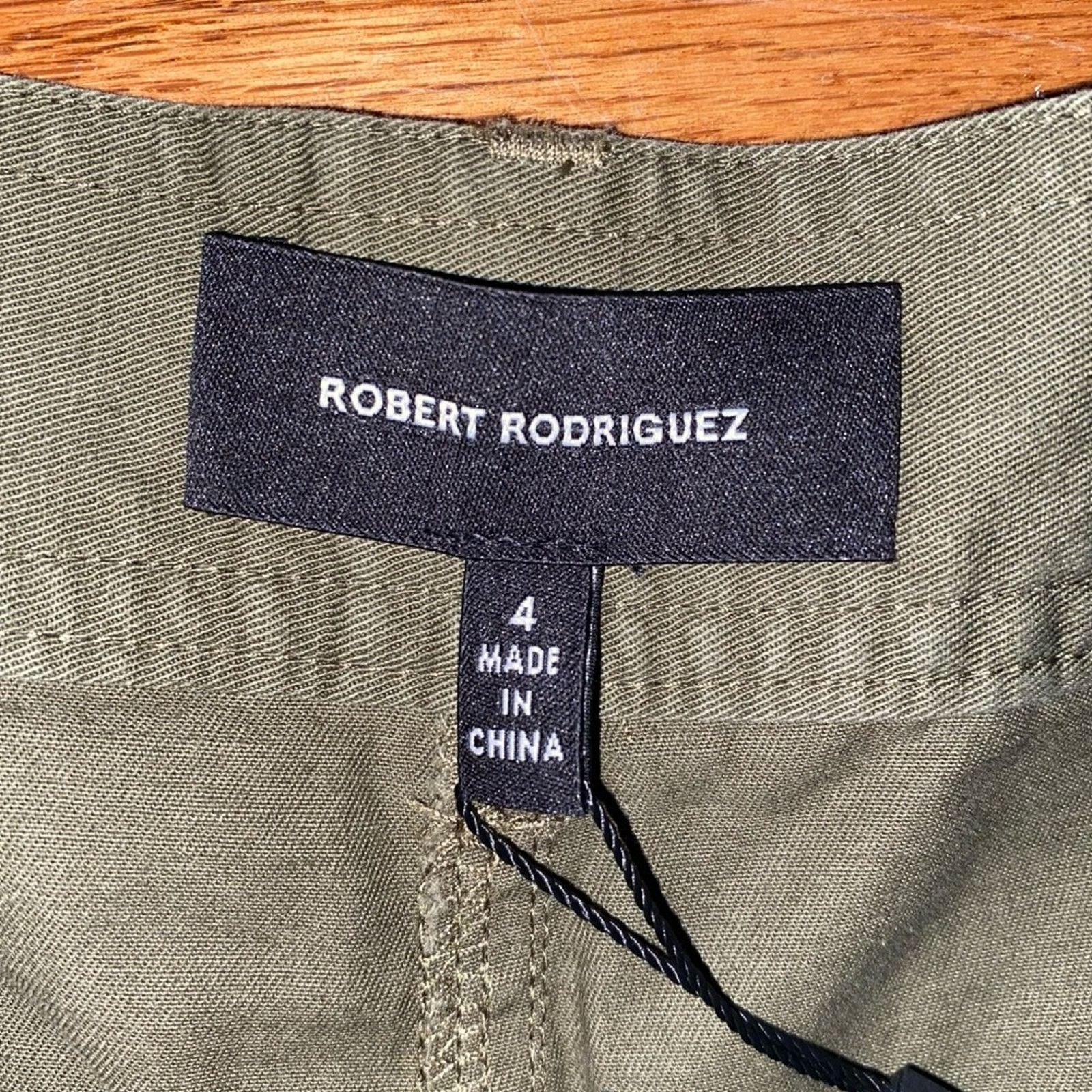 Robert Rodriguez New Robert Rodriguez $295 Maggie Twill Culottes Olive 4 Size 29" - 3 Thumbnail