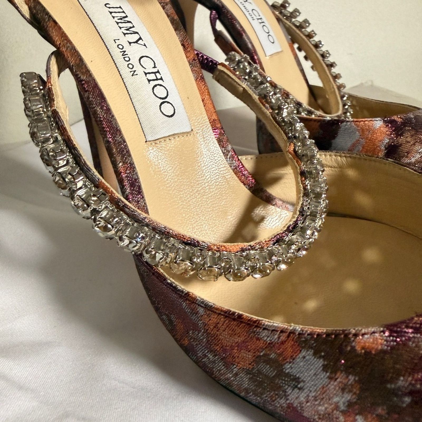 Jimmy Choo Jimmy Choo Bobbie Embellished Heels 100 Size US 8.5 / IT 38.5 - 3 Thumbnail