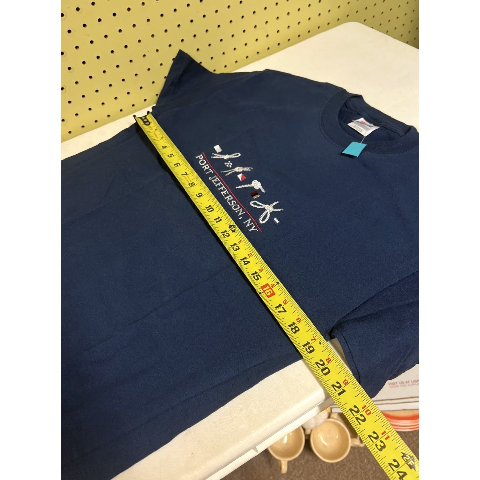 Delta VINTAGE Port Jefferson New York Delta T-Shirt Short Sleeve Embroidered Blue M Men Crew Neck Cotton Size US M / EU 48-50 / 2 - 5 Thumbnail