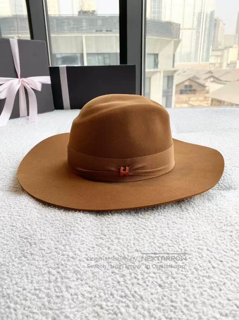 Hermes Hermes size 58 Rabbit Hair Classic Wool Felt Bowler Hat Size ONE SIZE - 1 Thumbnail