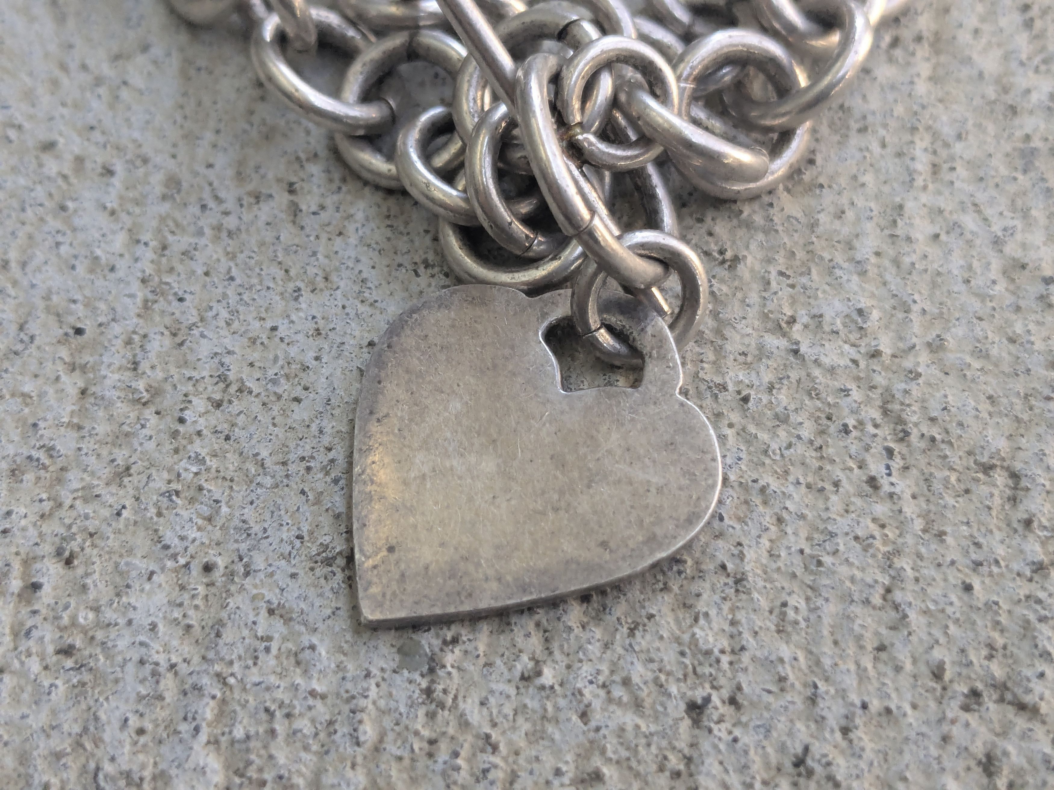 Jewelry Vintage Sterling Silver Choker Necklace Heart Round 16" Size ONE SIZE - 8 Thumbnail