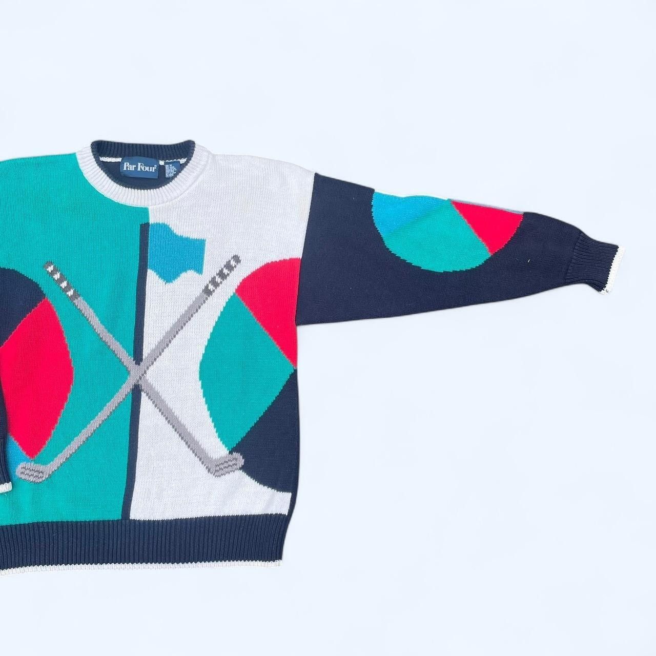 Vintage Vintage 90’s Par Four Golf Retro Geometric Sweater Size US M / EU 48-50 / 2 - 3 Thumbnail