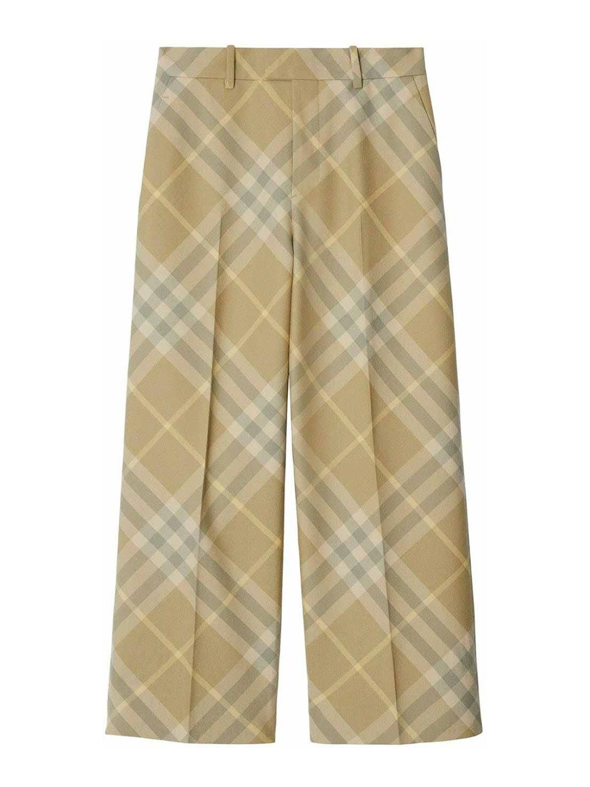 Burberry o1w1db10326 Checked Wool Trousers in Multicolor Size 25" / US 0 / IT 36 - 1 Thumbnail
