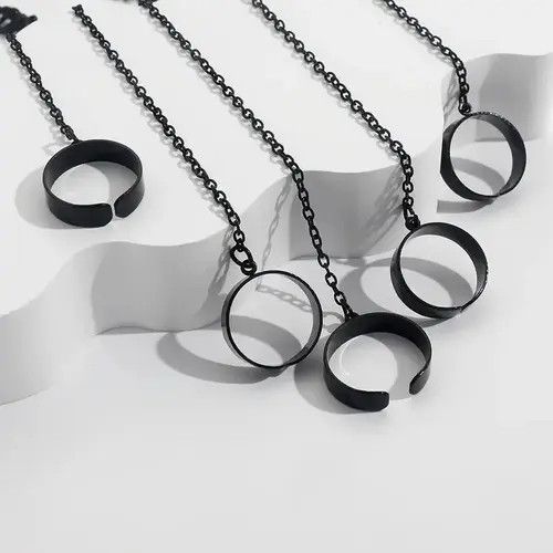 Japanese Brand × Vintage Hip Hop Geometric Chain Open Rings Size ONE SIZE - 3 Thumbnail