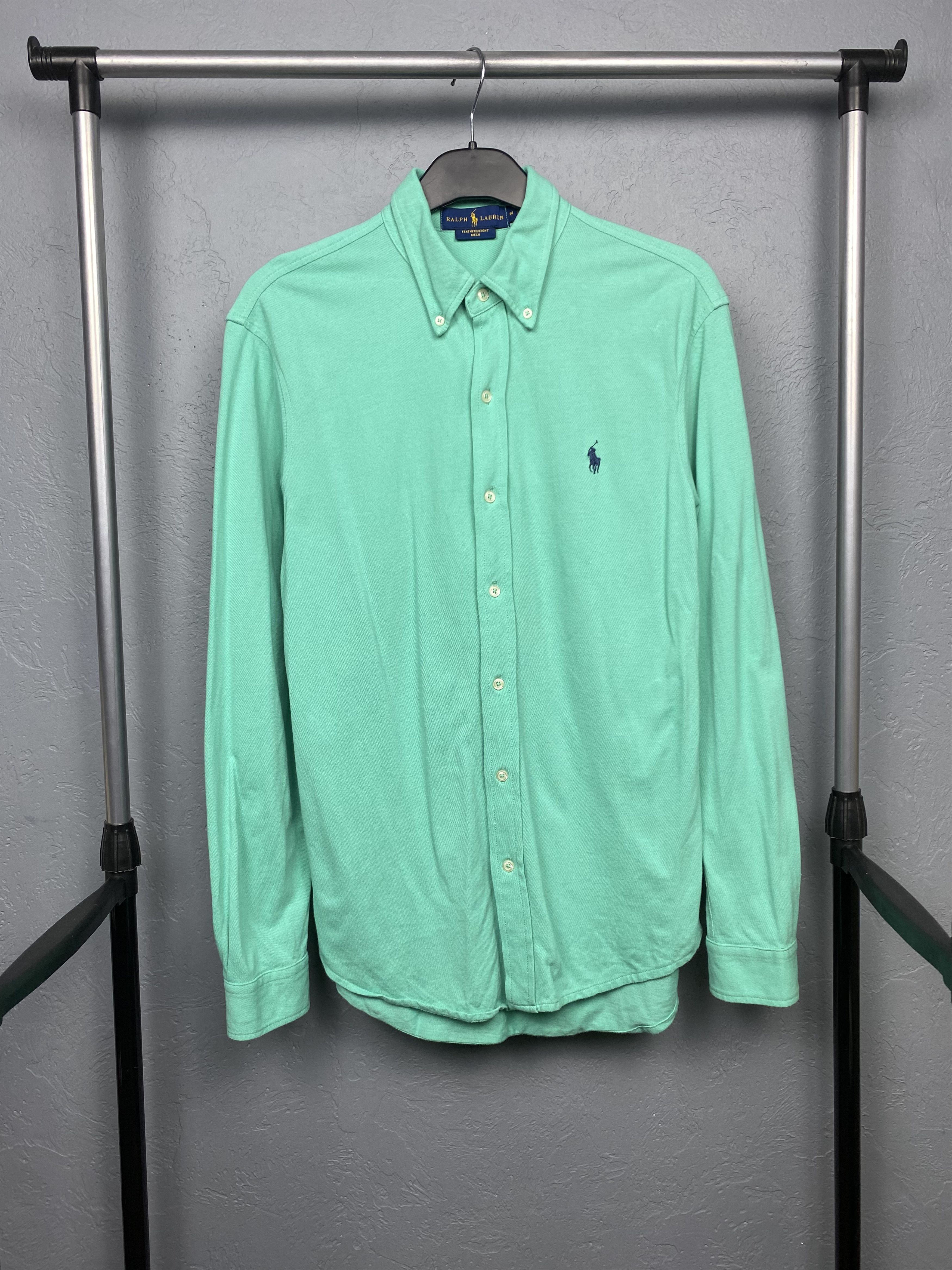 Polo Ralph Lauren × Ralph Lauren Polo Ralph Lauren Mens Knit Oxford Featherweight Mesh Shirt Size US M / EU 48-50 / 2 - 1 Thumbnail