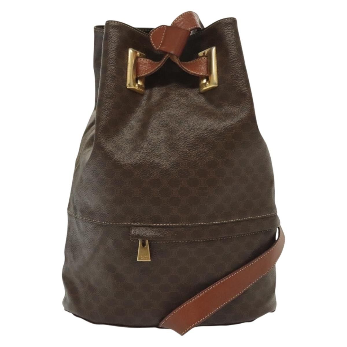 Celine CELINE Macadam Canvas Shoulder Bag Pvc Leather Brown Gold Size ONE SIZE - 3 Thumbnail