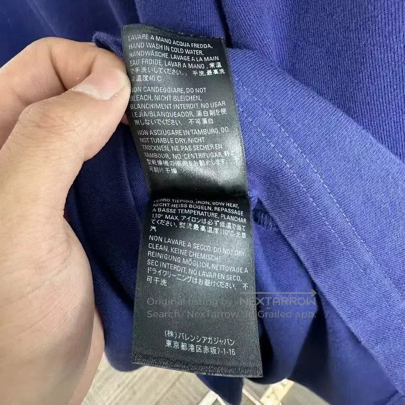 Balenciaga Balenciaga Front and back lettering lavender short sleeve Size US XL / EU 56 / 4 - 5 Thumbnail