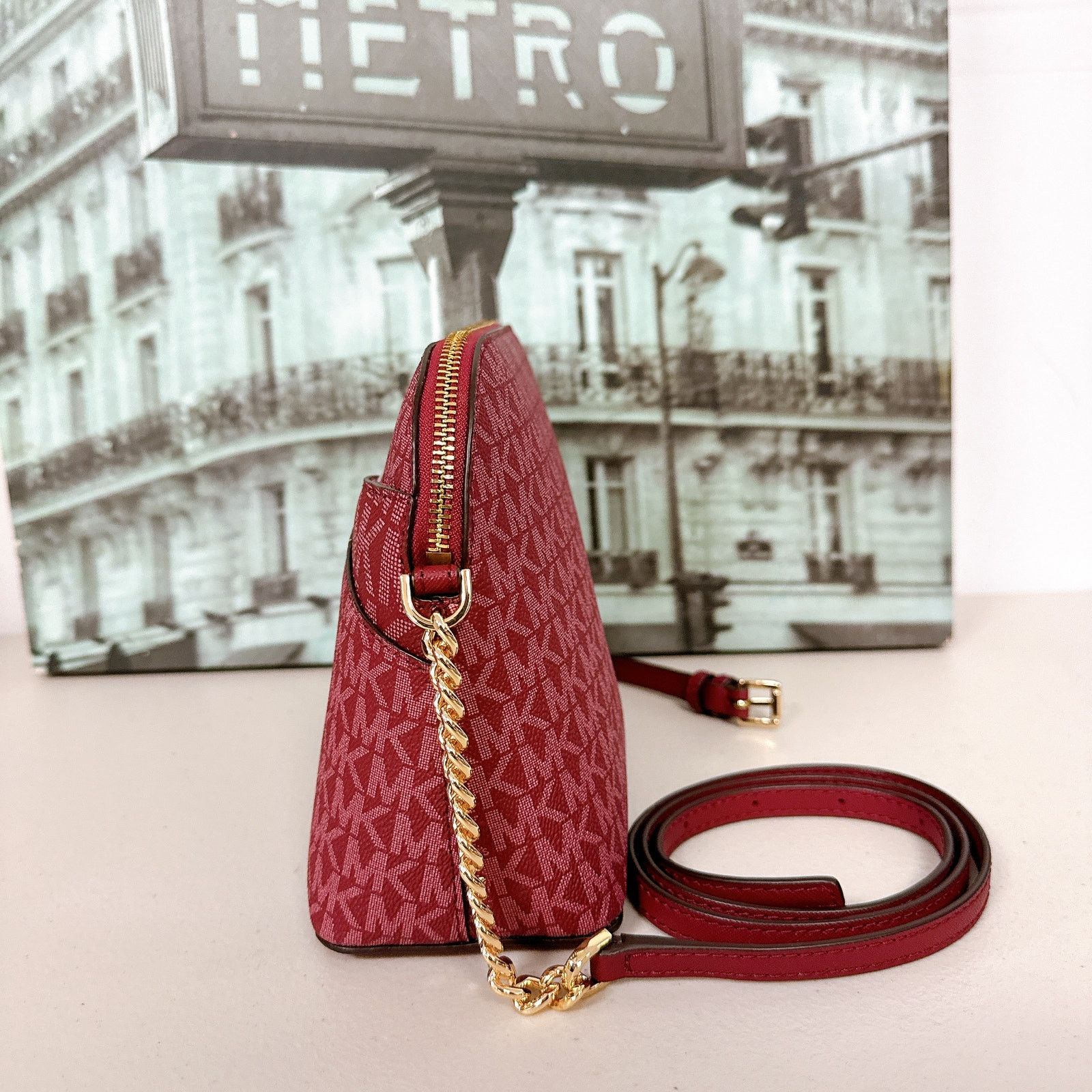 Michael Kors Michael Kors 35F1GTVC65 Jet Set Travel Medium Dome Crossbody Size ONE SIZE - 4 Thumbnail