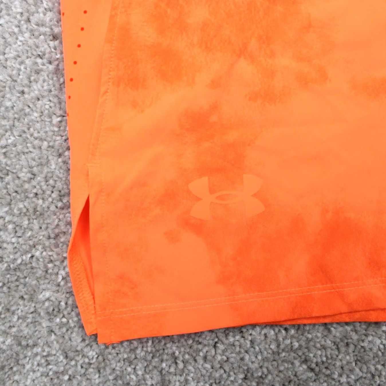Under Armour Under Armour Speedpocket Launch Shorts Mens 2XL XXL Orange Lined 7" Inseam Athletic Pockets Drawstring Regular Waist Size US 39 - 4 Thumbnail