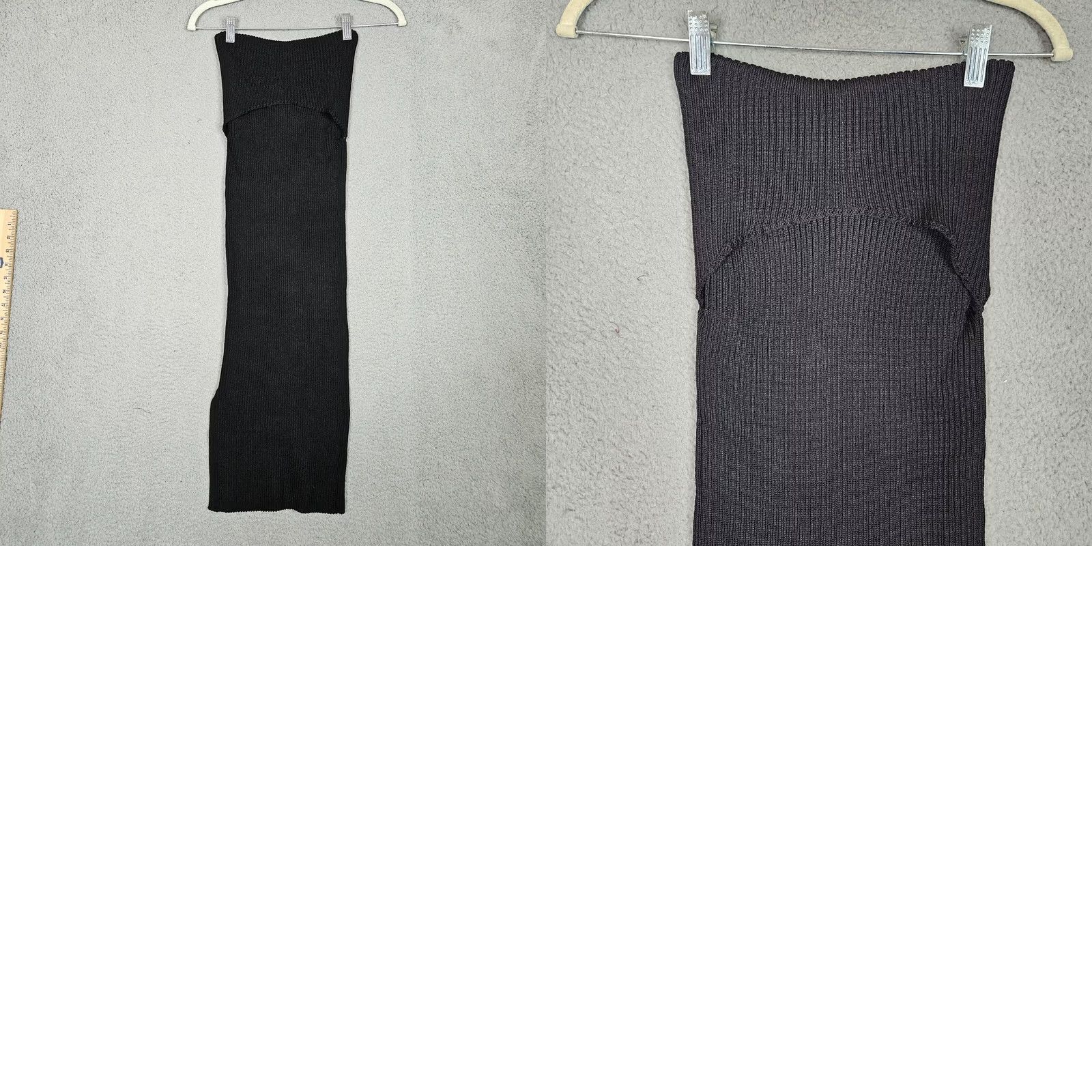 Zara VINTAGE? ZARA The Knitwear Collection Women's Black Ribbed Folding waist Skirt Size S NEW Size 28" / US 6 / IT 42 - 8 Thumbnail