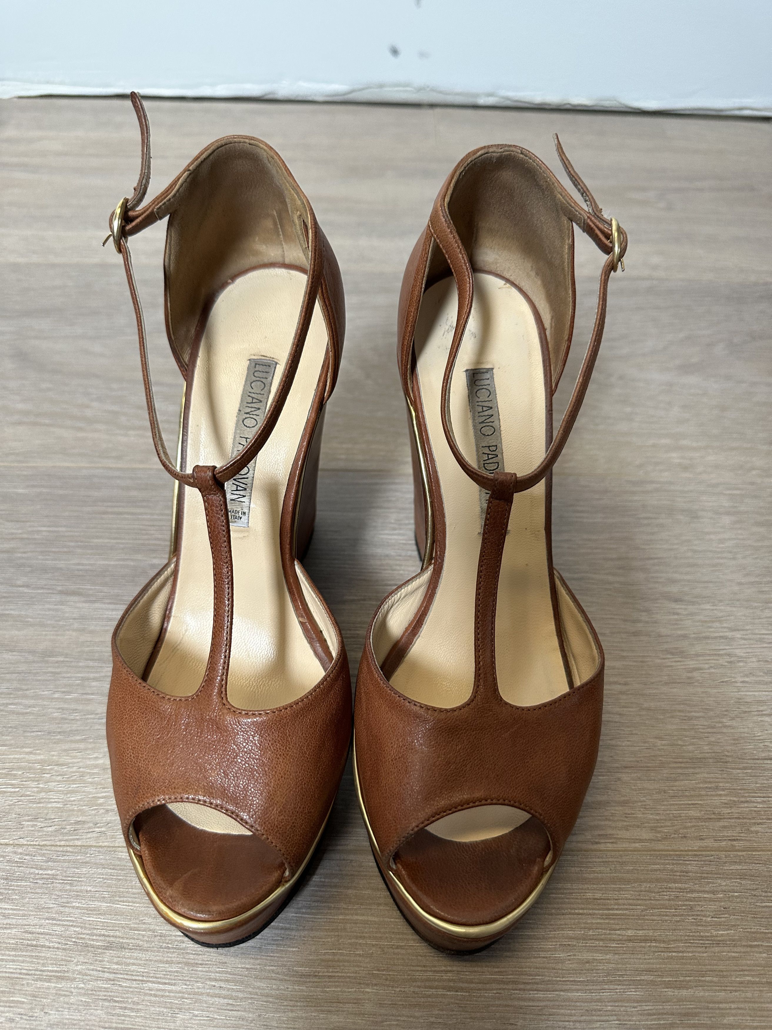Vintage Luciano Padovan platform sandals Size US 8 / IT 38 - 1 Thumbnail