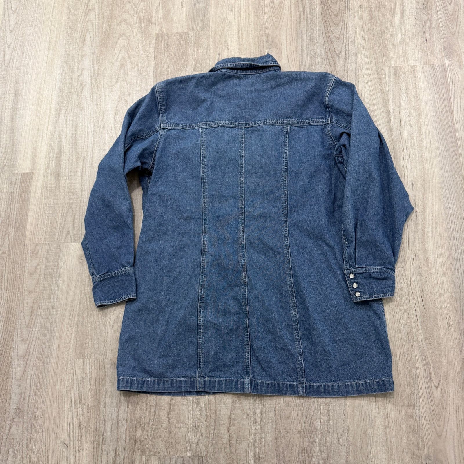 Vintage Vintage Liz Claiborne Denim Snap Button Chore Coat Women 14 Size XL / US 12-14 / IT 48-50 - 5 Thumbnail