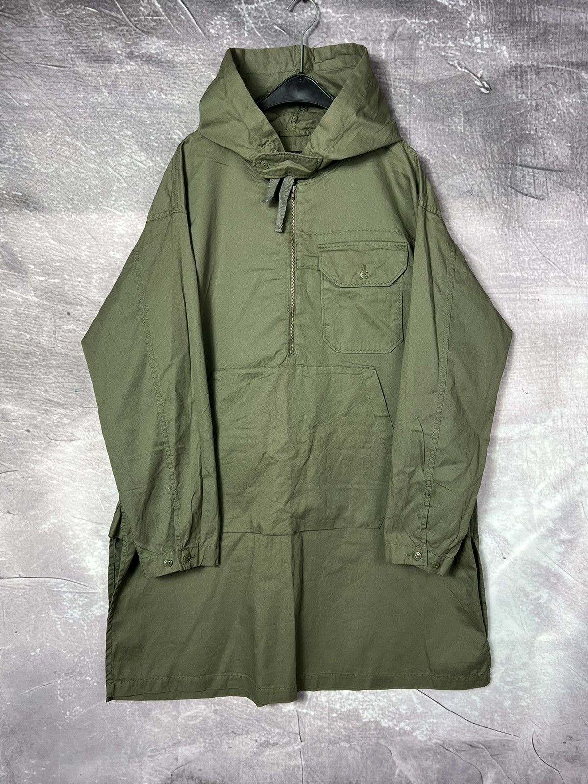 Engineered Garments Khaki Bush Hooded Jacket Heritage Lightweight Shacket