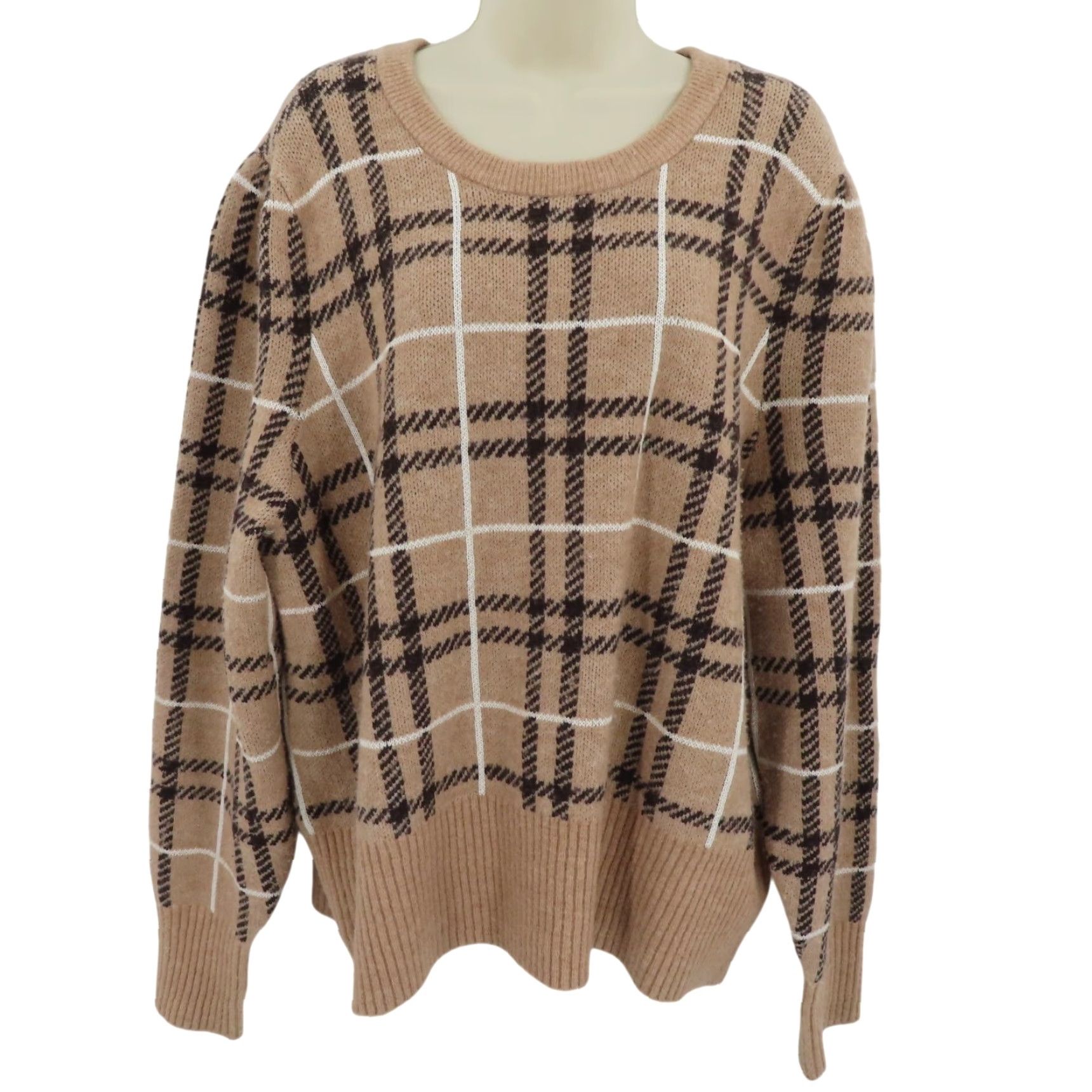 Banana Republic Banana Republic Womens XXL Plaid Knit Sweater Pullover Top Size XXL / US 16-18 / IT 52-54 - 2 Thumbnail
