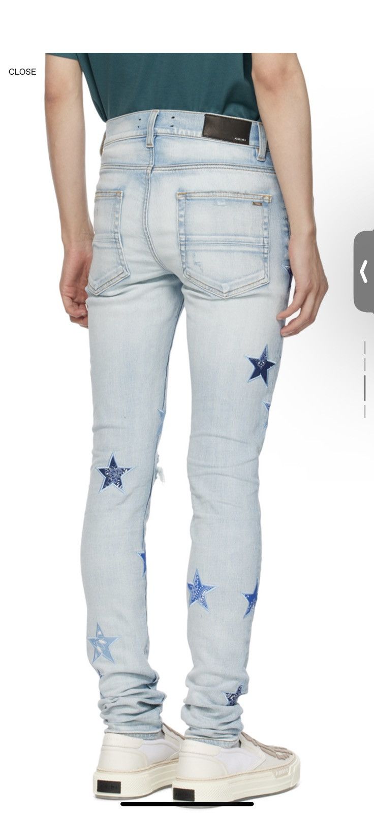 Amiri Amiri Jean - Blue Bandana Star Denim Jeans Size US 32 / EU 48 - 3 Thumbnail