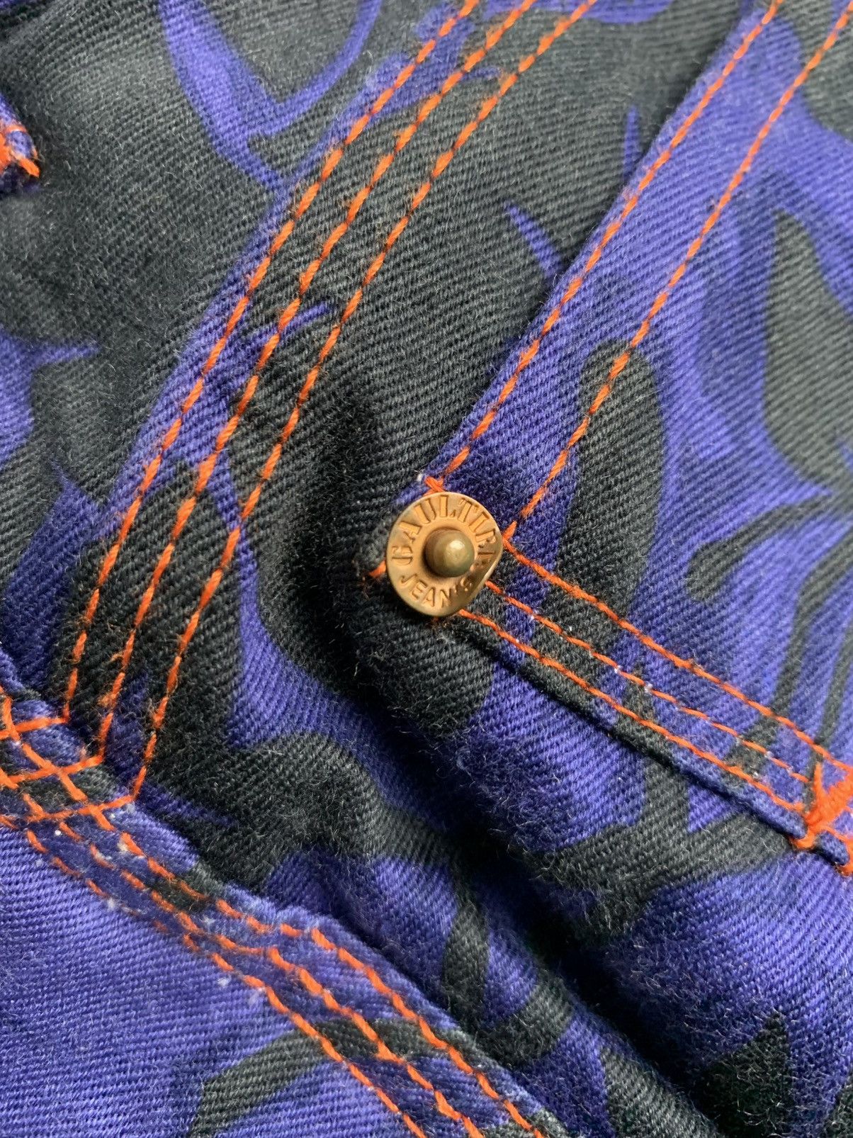 Jean Paul Gaultier Gaultier Jeans by Jean Paul Gaultier Floral Gradient Denim Size US 40 / EU 56 - 13 Thumbnail