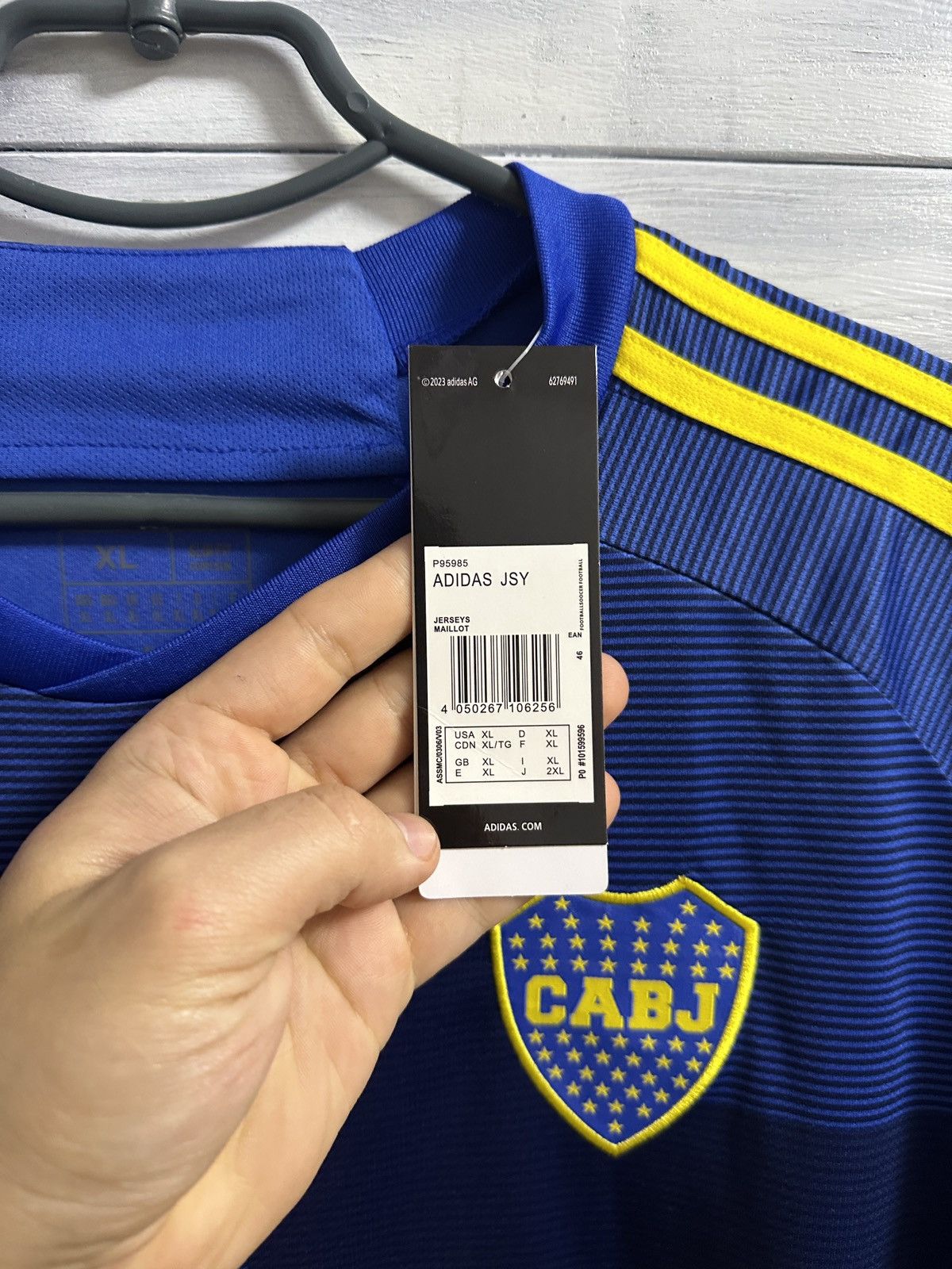 Adidas Rare New Soccer Jersey Boca Juniors Adidas 2023. Size US XL / EU 56 / 4 - 11 Thumbnail