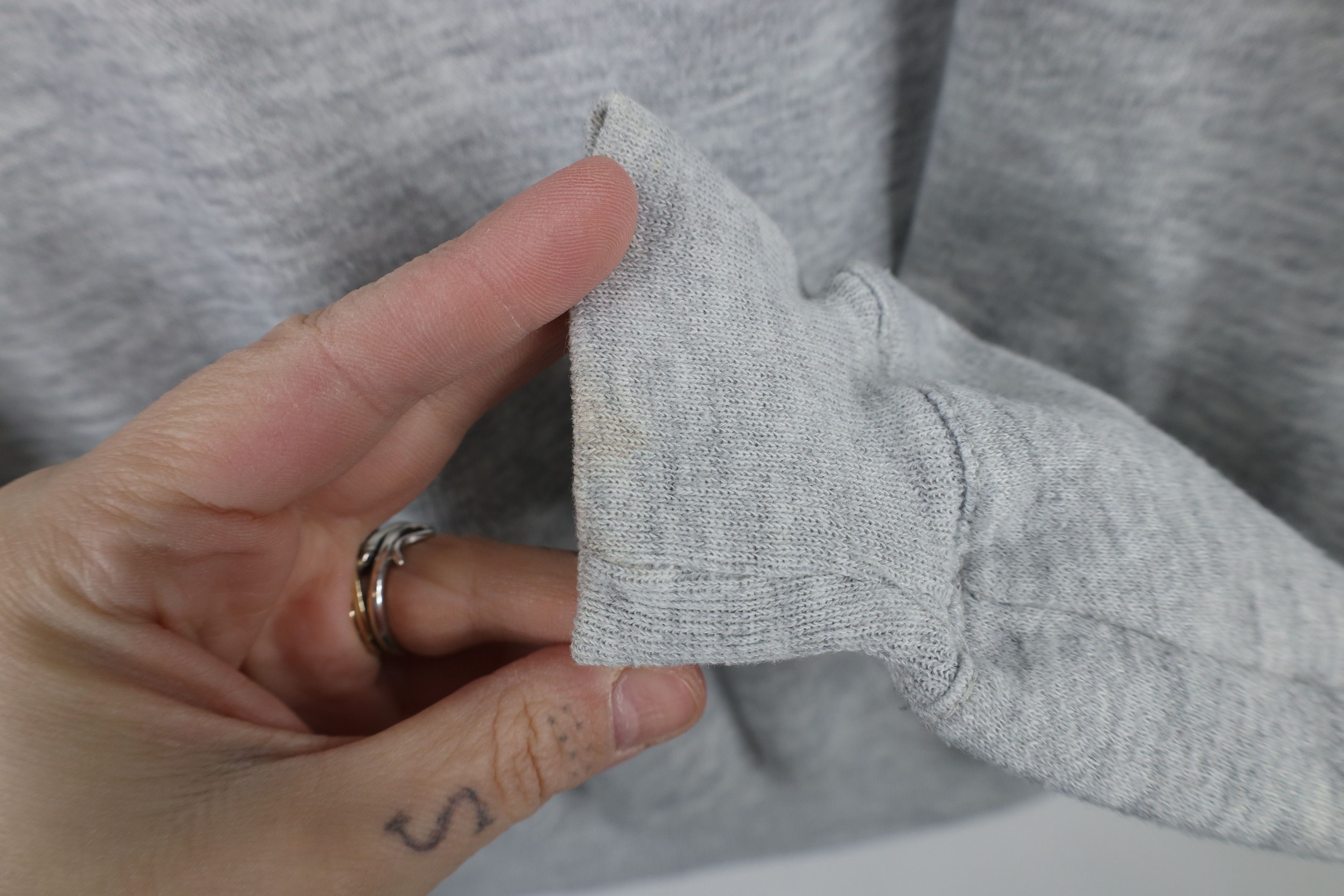 Vintage Vintage 90s Streetwear Henley Sweatshirt Heather Gray Size US M / EU 48-50 / 2 - 5 Thumbnail