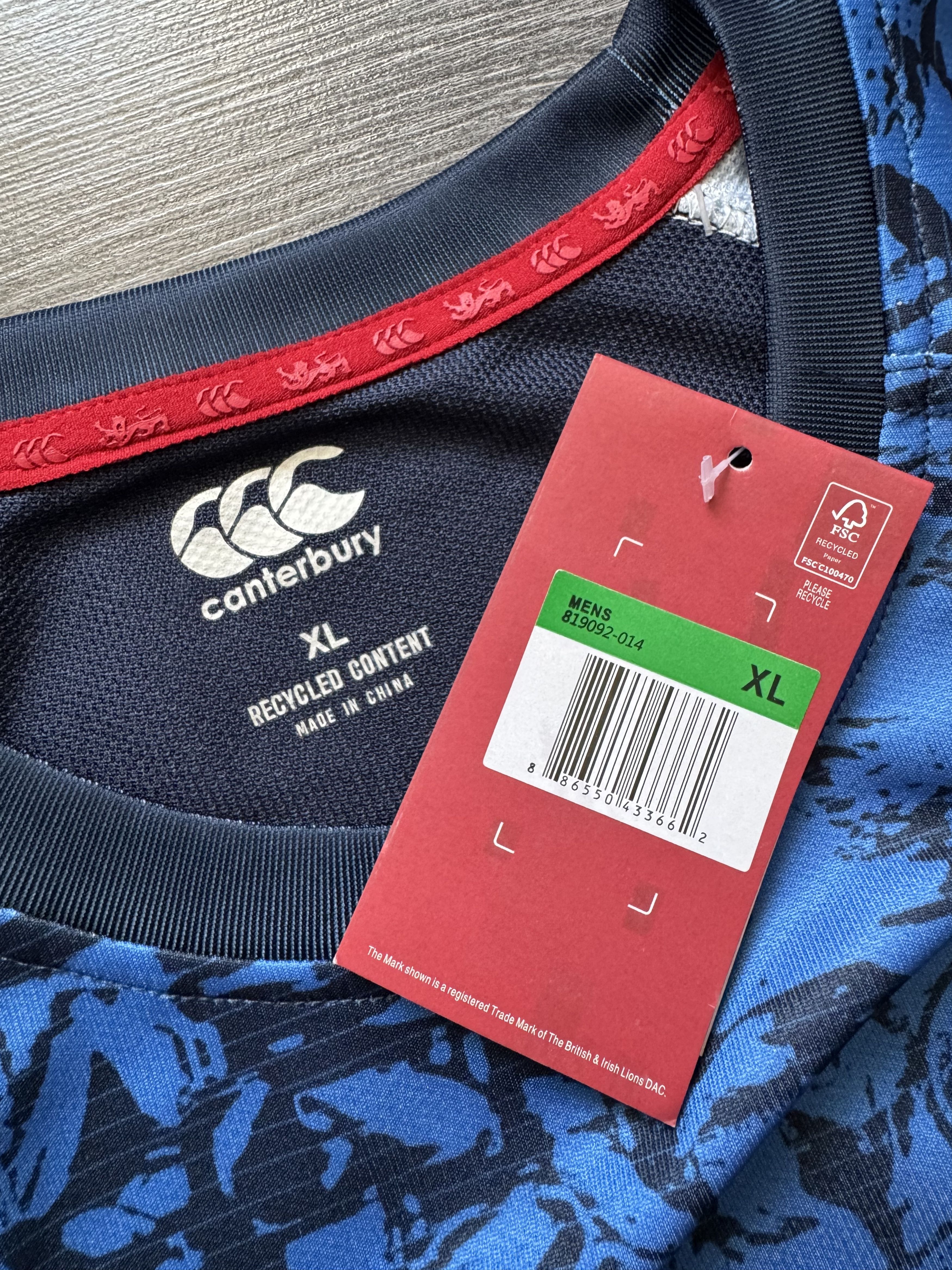 Canterbury of New Zealand Canterbury British and Irish Lions Rugby Jersey Size US XL / EU 56 / 4 - 5 Thumbnail