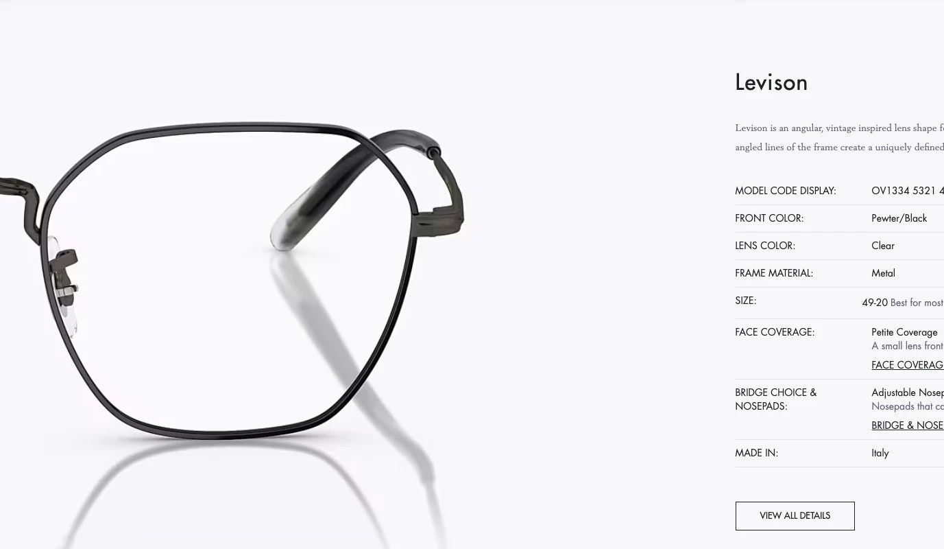 Oliver Peoples OLIVER PEOPLES LEVISON Geometric Optical 49mm Size ONE SIZE - 8 Thumbnail