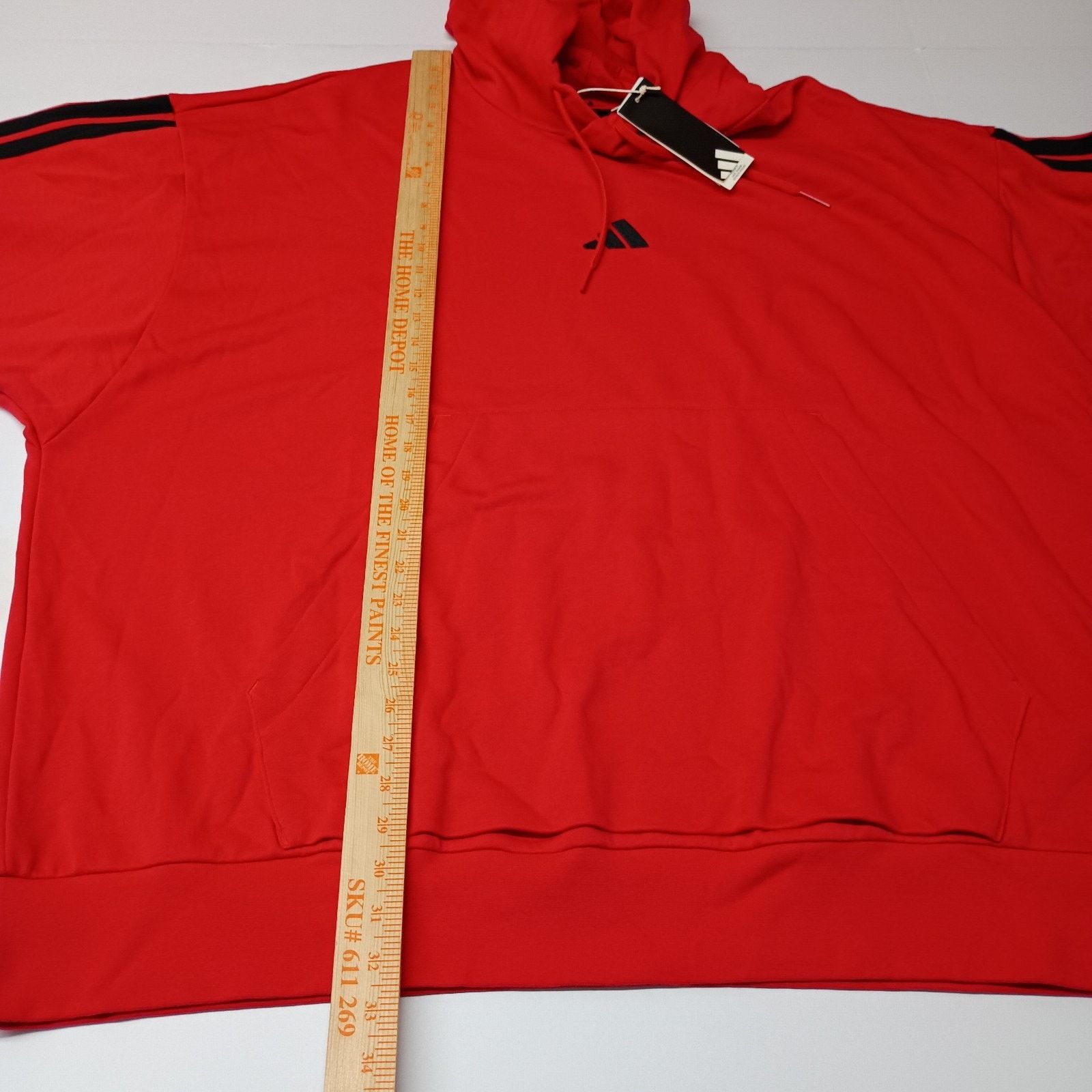 Adidas Adidas Essentials 3 Stripes French Terry Hoodie Mens 4XL Red Size US XXL / EU 58 / 5 - 7 Thumbnail