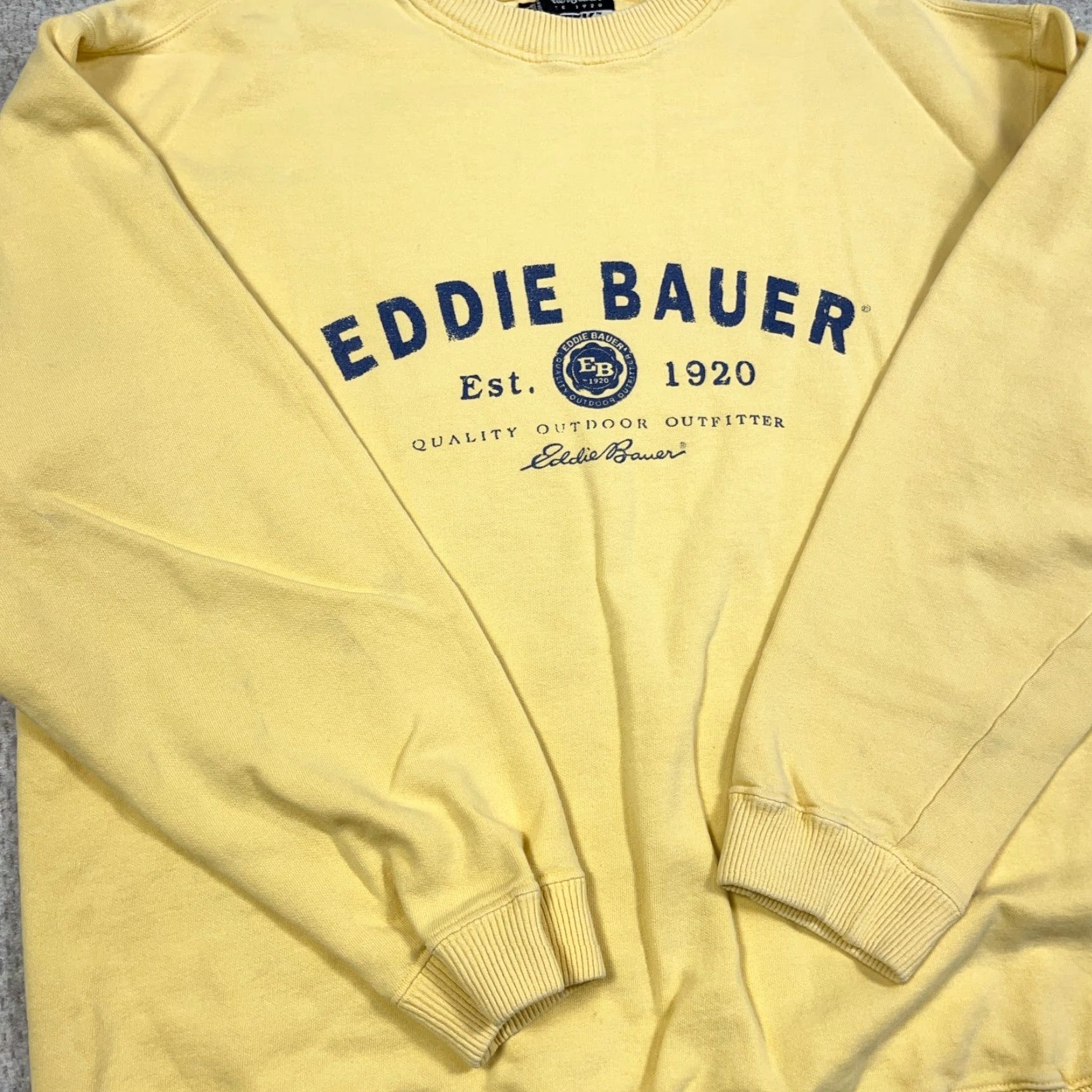 Eddie Bauer VINTAGE Eddie Bauer Sweatshirt Men M Yellow Crewneck EBtek Embroidered Logo Graphic Print Size US M / EU 48-50 / 2 - 3 Thumbnail