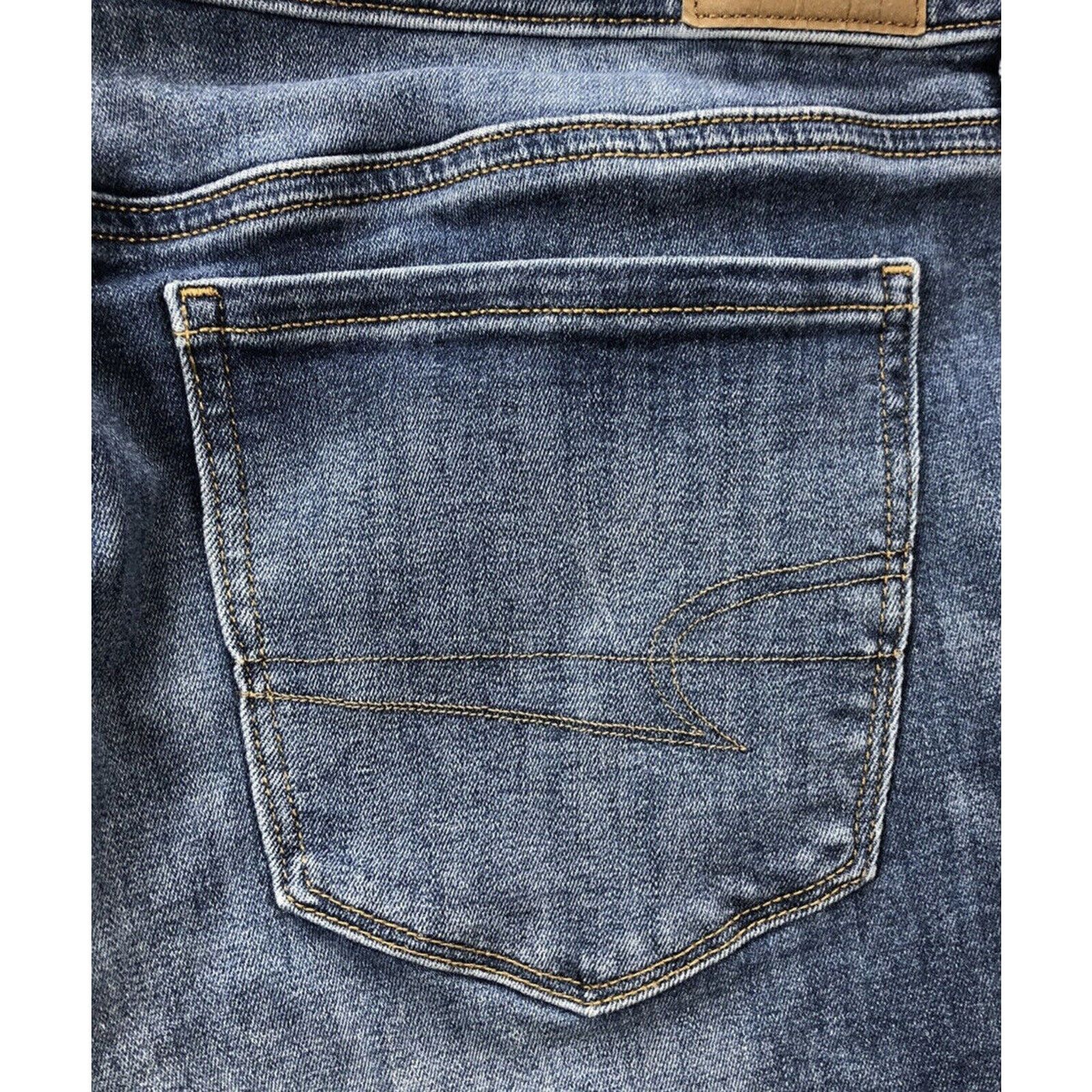 American Eagle Outfitters American Eagle Next Level Jegging Size 14 L Blue Denim Jeans Size 36" / US 14 / IT 50 - 3 Thumbnail
