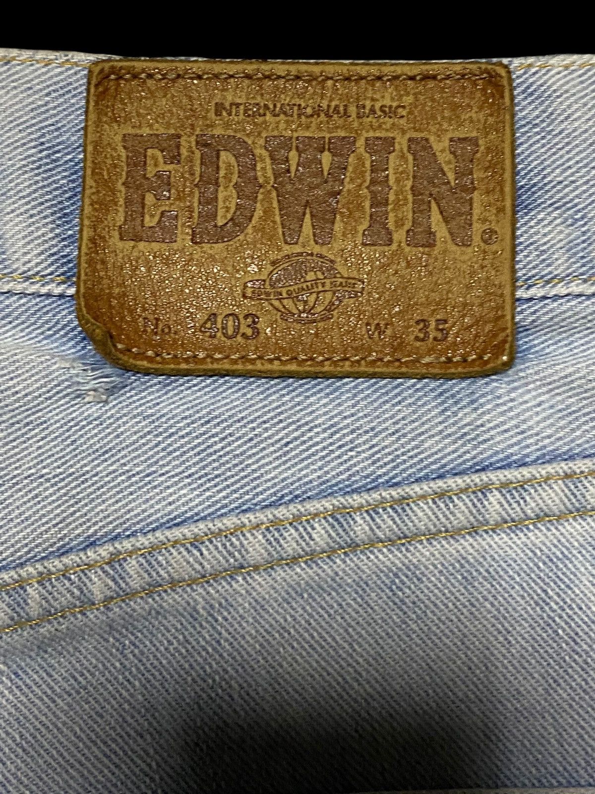 Edwin Vintage Japanese Brand Edwin Faded Light Blue Loose Jeans Size US 35 - 11 Thumbnail