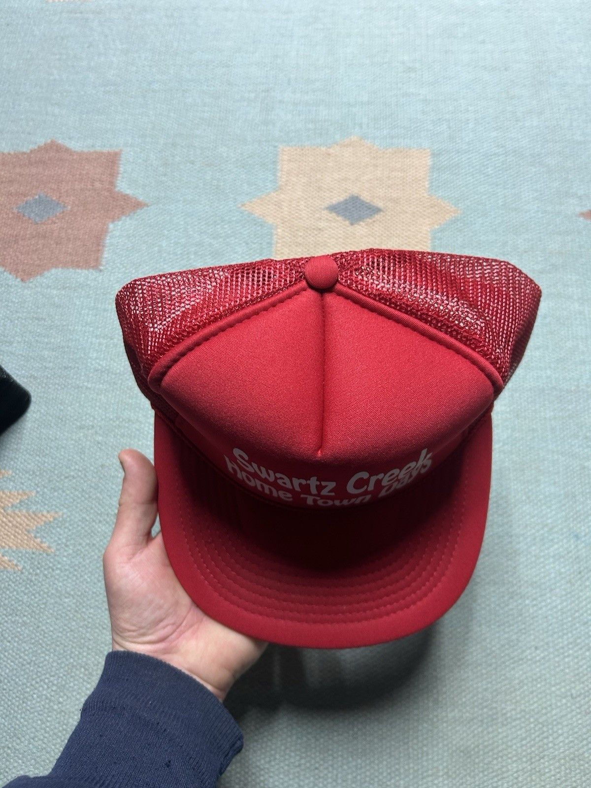 Vintage Vintage trucker hat Swartz creek Michigan home town days red Size ONE SIZE - 3 Thumbnail