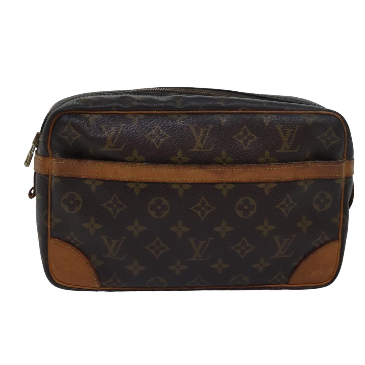 Louis Vuitton Compiegne 28 Brown Canvas Clutch Bag (Pre-Owned) Size ONE SIZE - 1 Thumbnail