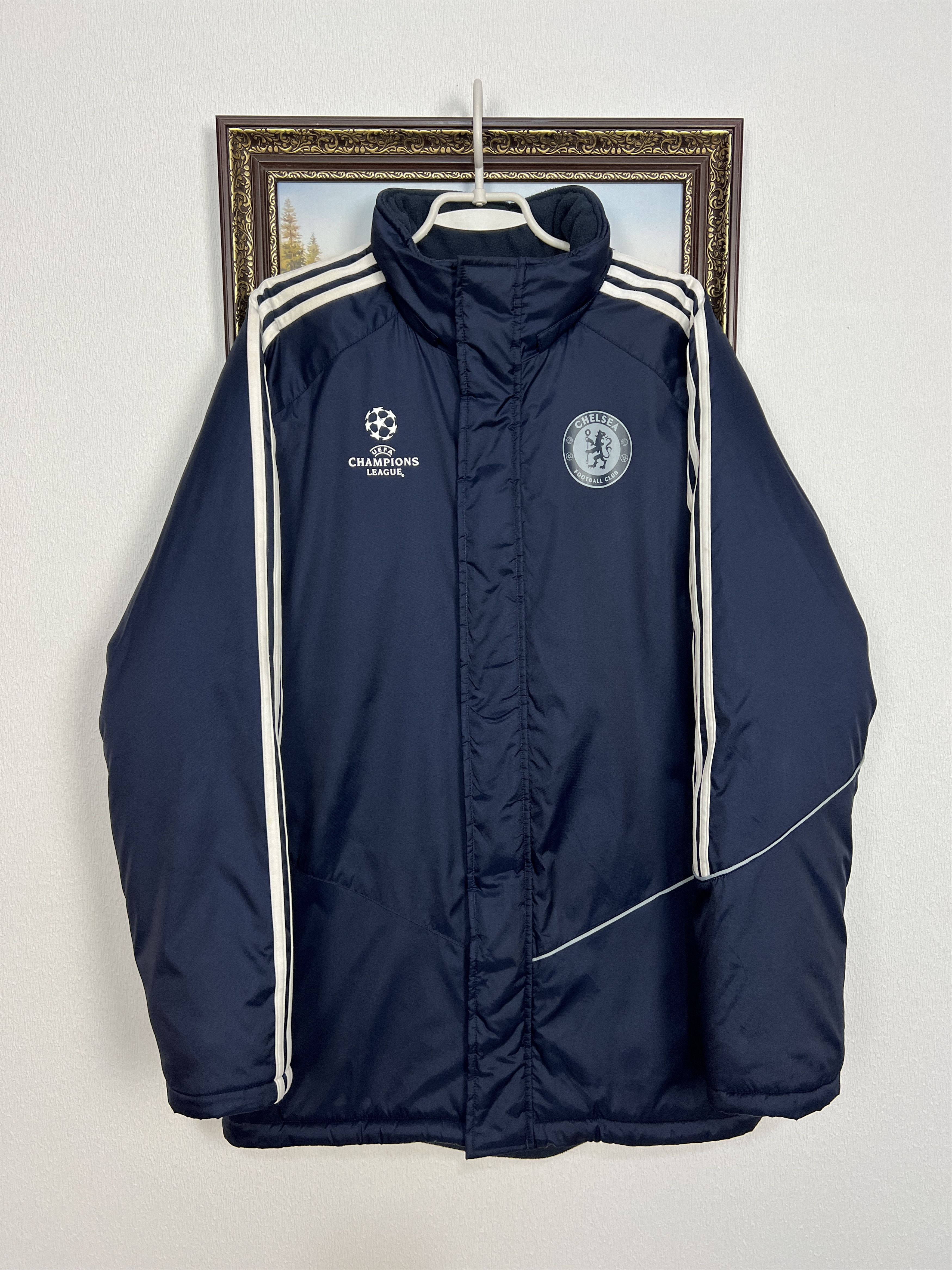 Adidas Vintage Adidas Chelsea Football Padded Jacket Soccer Bomber Size US M / EU 48-50 / 2 - 1 Thumbnail