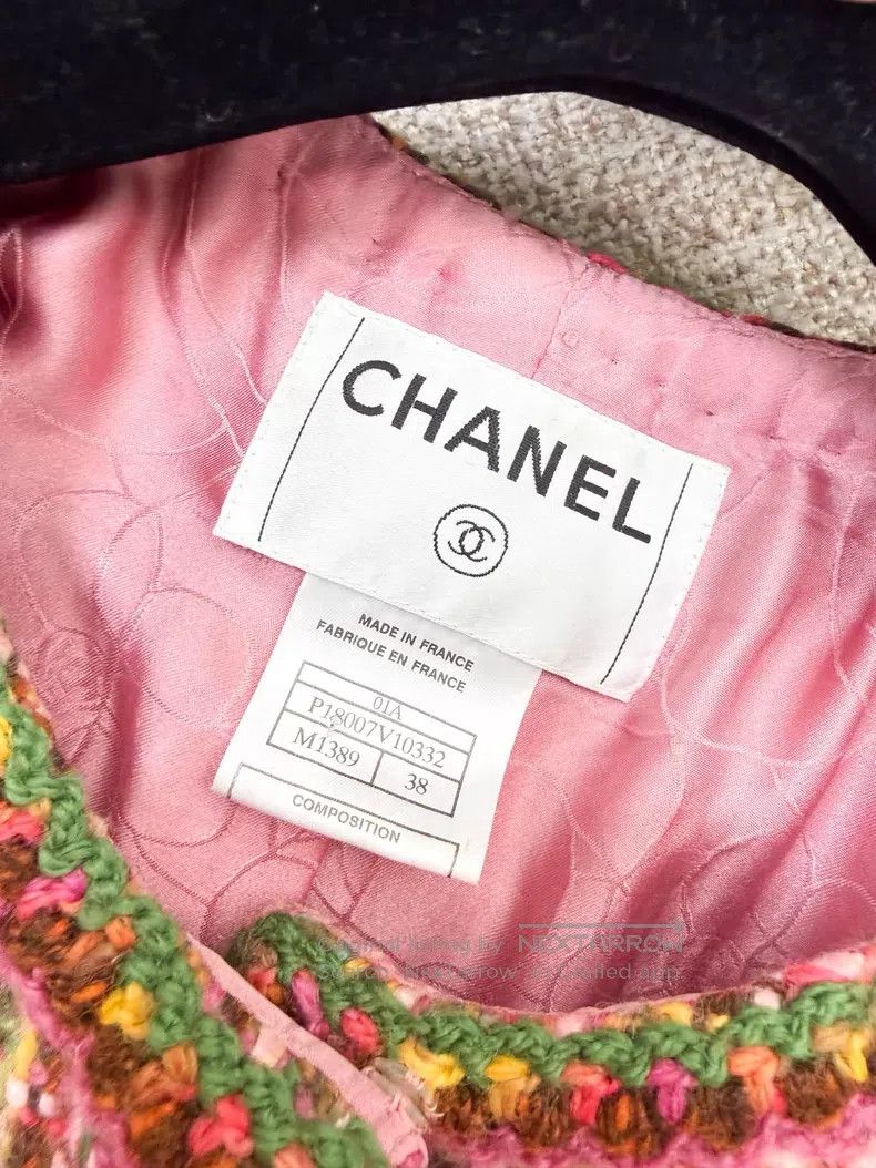 Chanel Chanel Mixed-color plaid tweed knitted jacket Size XS / US 0-2 / IT 36-38 - 5 Thumbnail