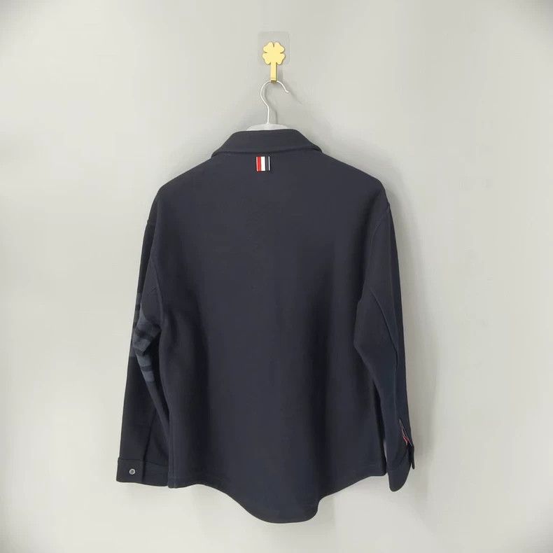 Thom Browne Thom Browne size40 Navy blue four-barrel shirt jacket Size US XXS / EU 40 - 2 Thumbnail