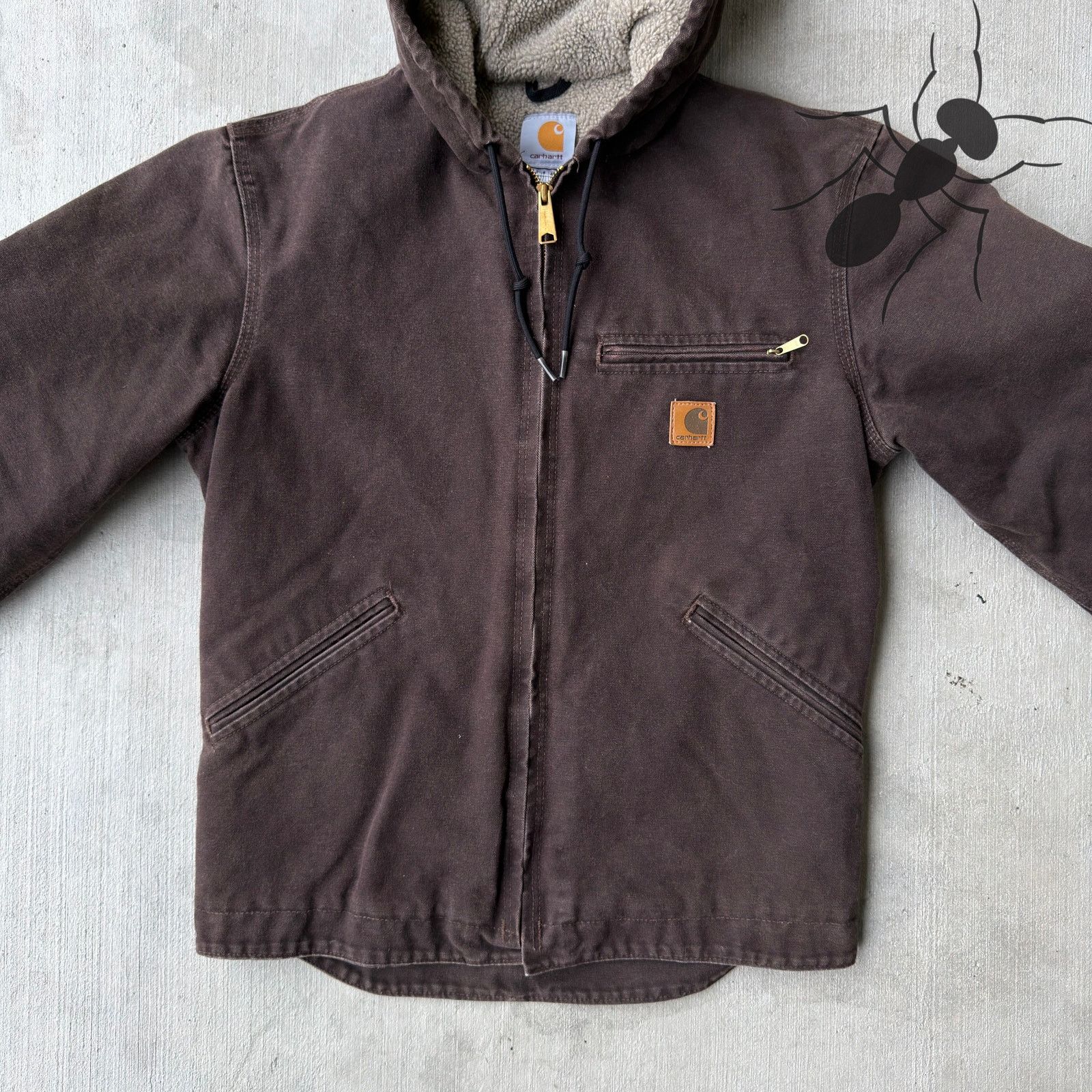 Carhartt × Vintage Carhartt J141 DKB brown Sierra work wear jacket Size US S / EU 44-46 / 1 - 3 Thumbnail