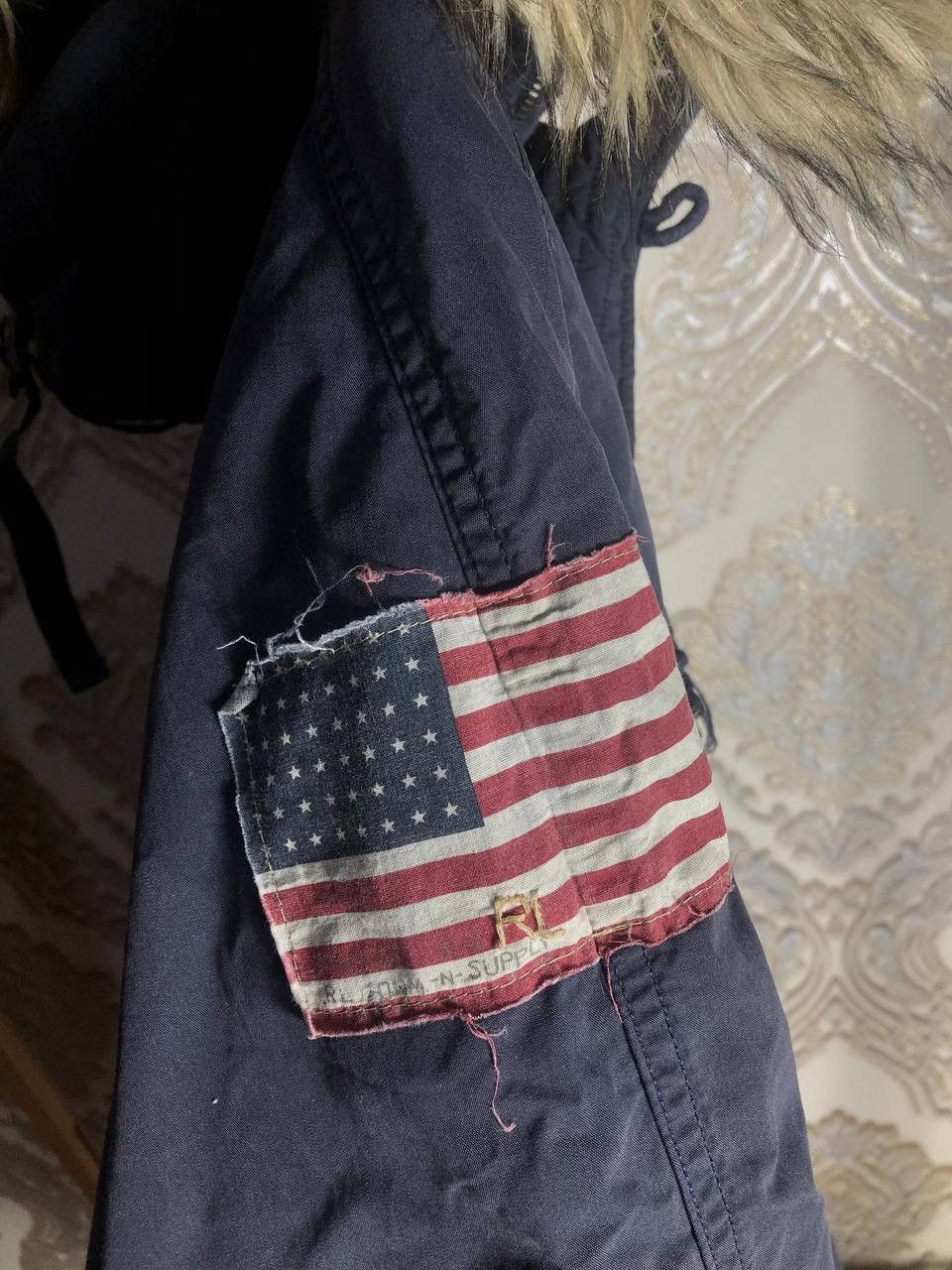 Denim & Supply Ralph Lauren VINTAGE POLO RALPH LAUREN USA FLAG JACKET DESIGNER RETRO 90s Size US L / EU 52-54 / 3 - 12 Thumbnail