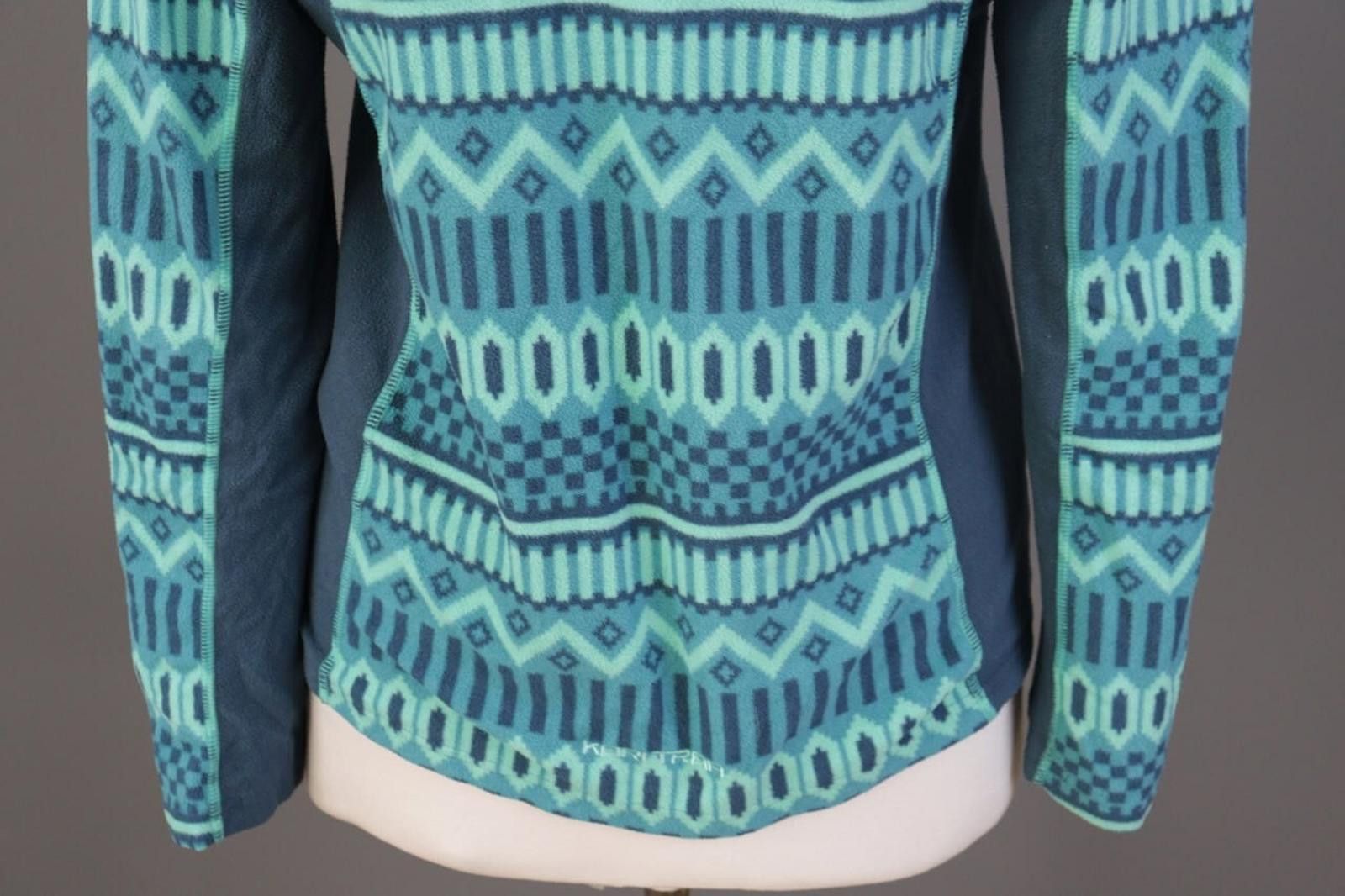 Designer Kari Traa Blue Geometric Fair Isle Full Jacket Size L Size L / US 10 / IT 46 - 12 Thumbnail