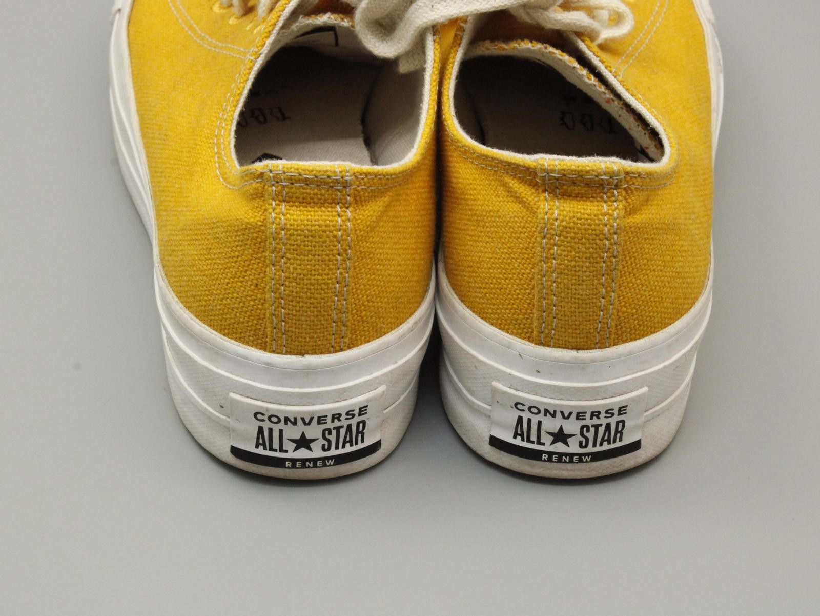 Unknown London Yellow Canvas Allstar Women's Sneakers with White Rubber Toe Size US 7.5 / IT 37.5 - 7 Thumbnail
