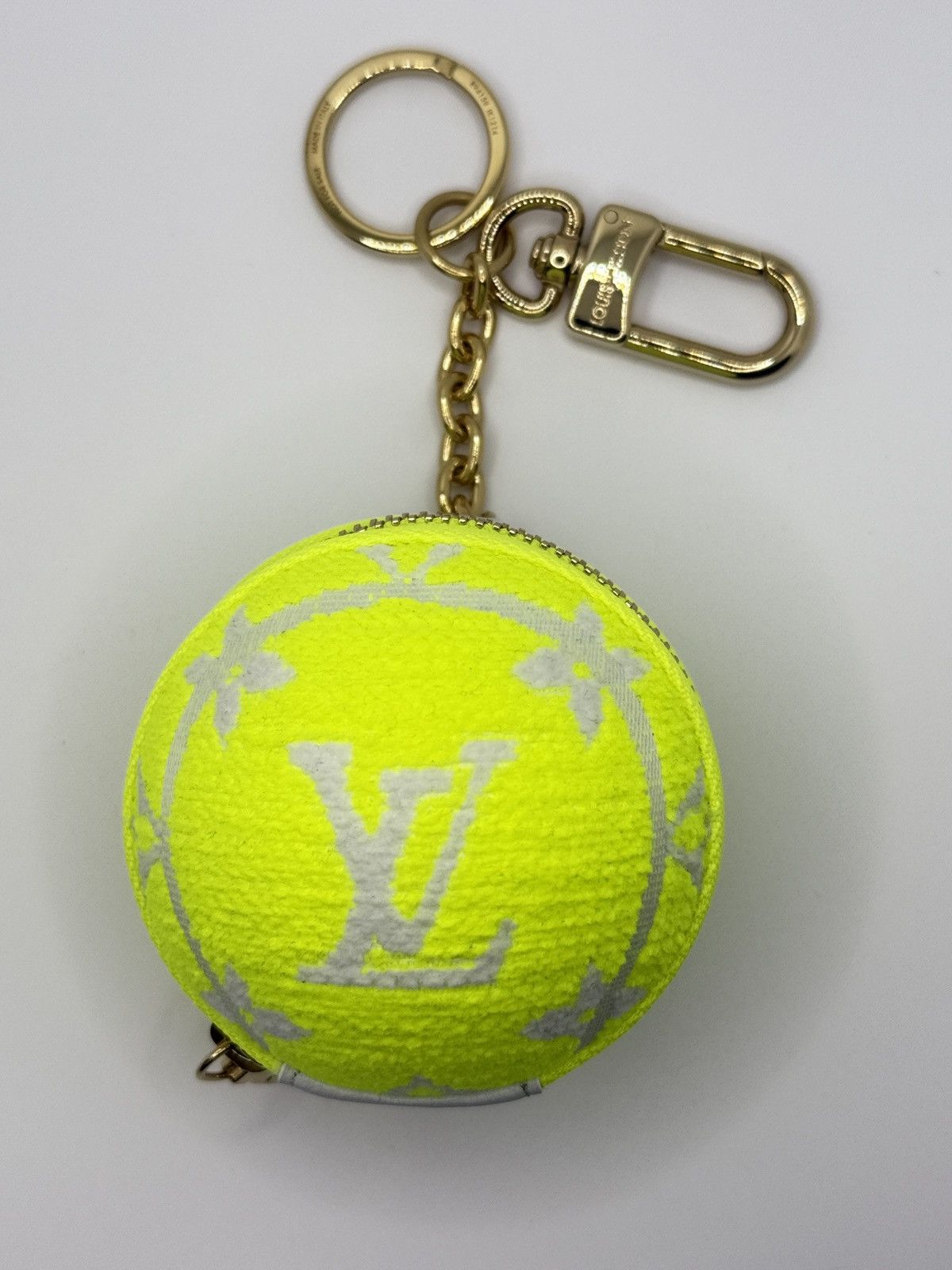Louis Vuitton Tennis Ball Mini Pouch Bag Charm Coin Purse in Green, Women's