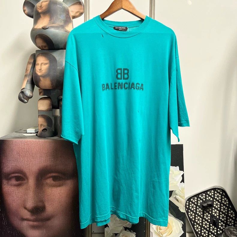 Balenciaga Balenciaga Mosaic Distressed Short Sleeve Size US S / EU 44-46 / 1 - 1 Thumbnail