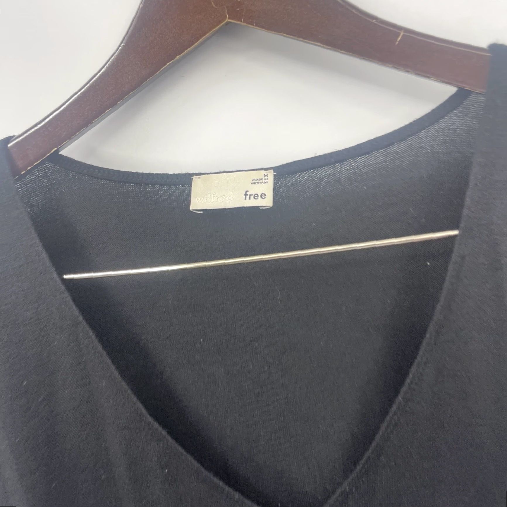 Vintage Wilfred Free Dress Womens M Black Short Sleeve Lorelei Dolman Lagenlook Aritzia Size 32" / US 10 / IT 46 - 7 Thumbnail