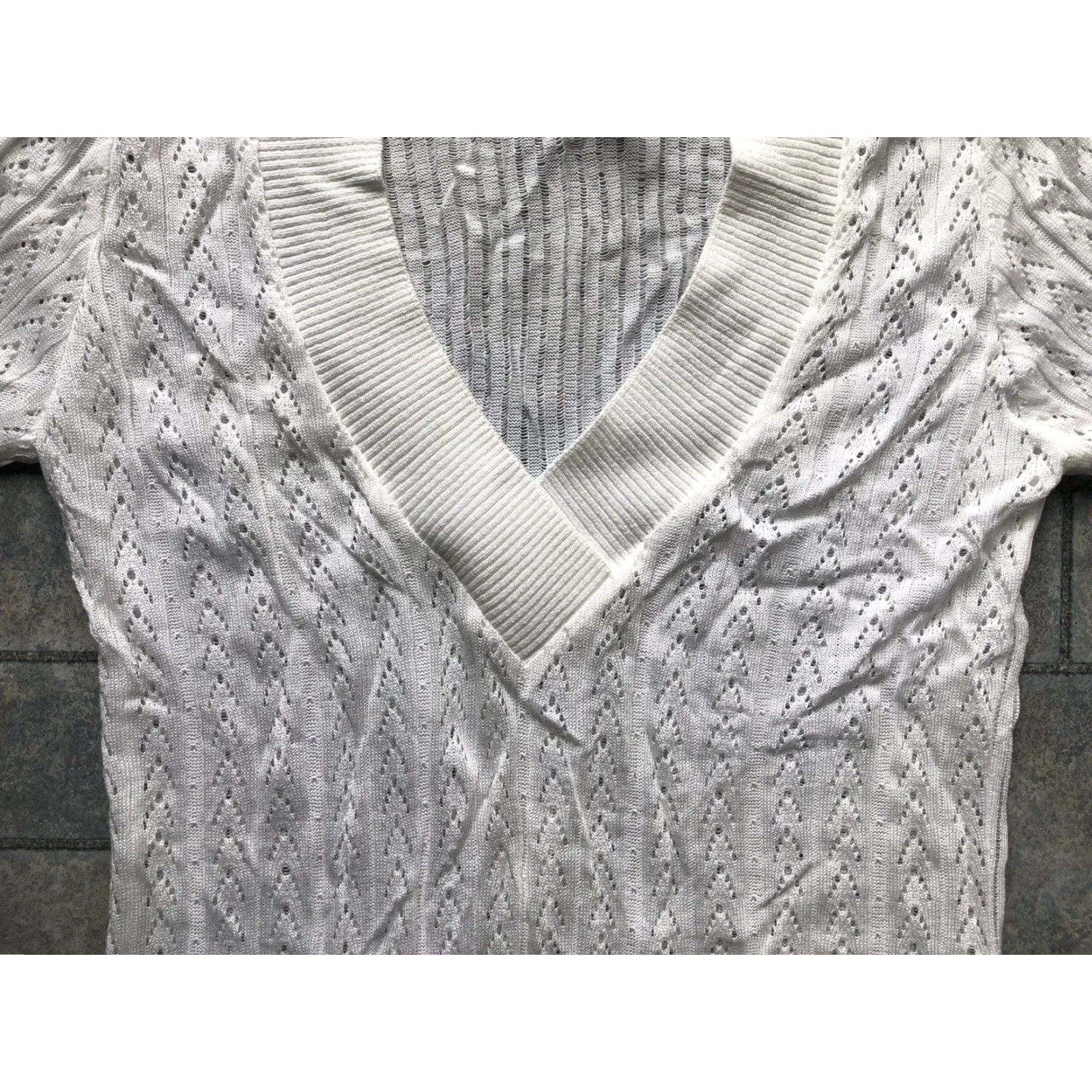 Vintage NWT I.N. Studio Sweater Long Sleeve White Size Small Acrylic Spandex Pullover Women Classic Preppy Nerd White Size S / US 4 / IT 40 - 4 Thumbnail